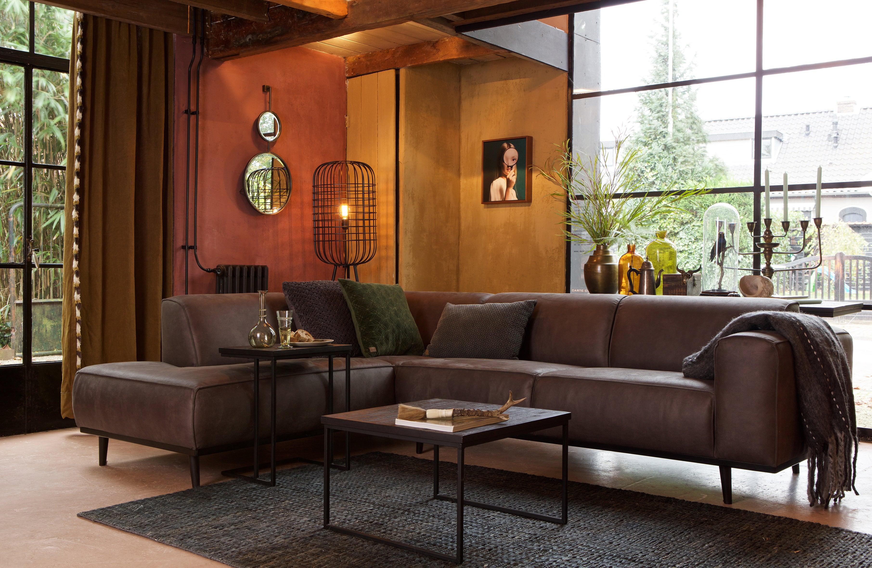 Narożnik lewostronny ekoskóra STATEMENT koniakowy Be Pure Eye on Design