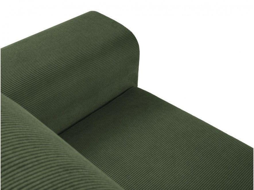 Narożnik lewostronny sztruksowy z funkcją spania KYOTO ciemnozielony Cosmopolitan Design Eye on Design