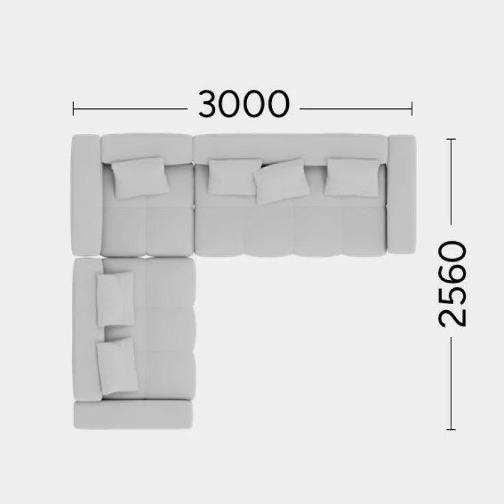 Narożnik lewostronny TUFTI Rosanero 300x256 cm Grupa 0 Eye on Design