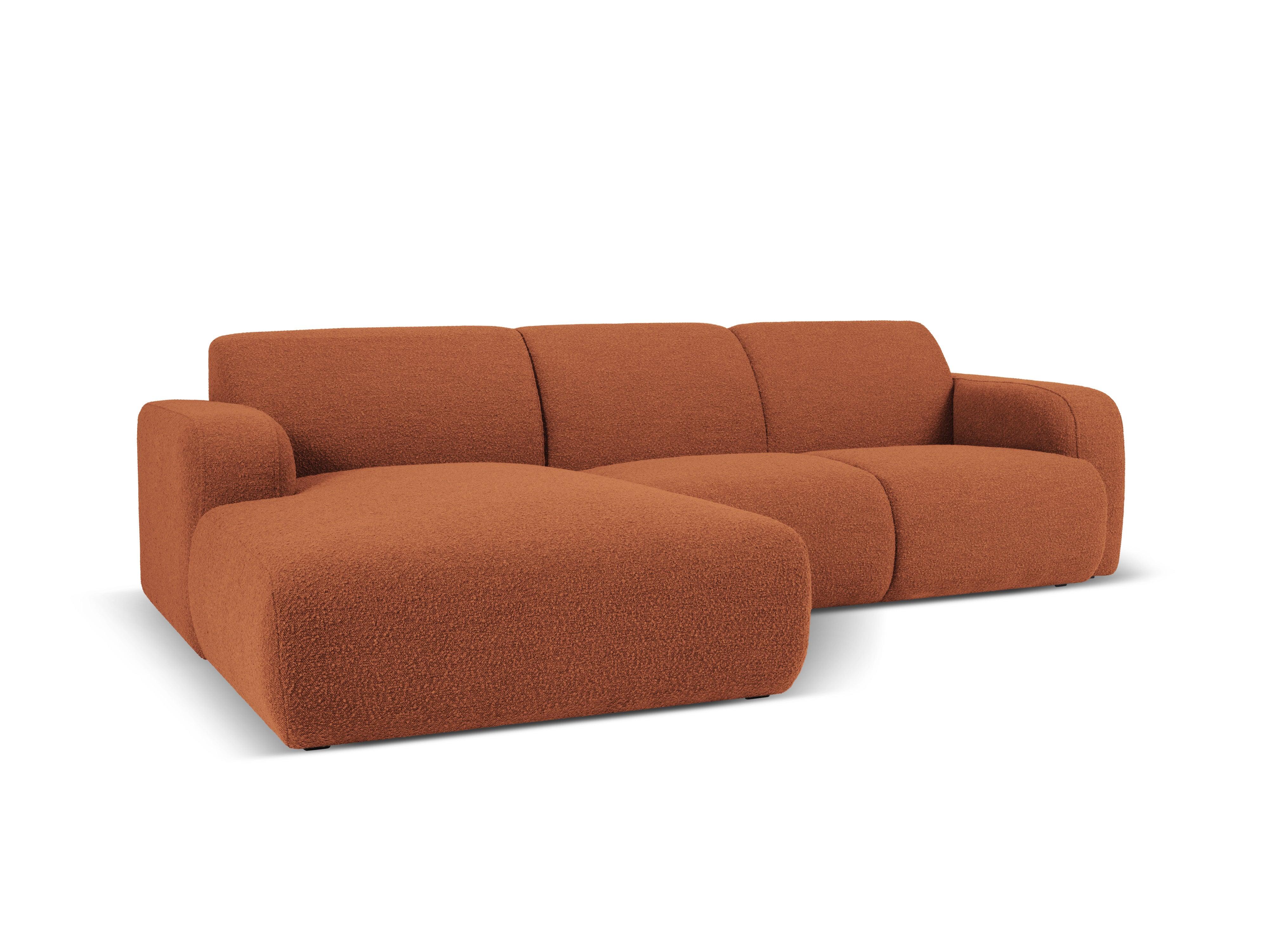 Narożnik lewostronny w tkaninie boucle 4-osobowy LOLA brązowy Windsor & Co Eye on Design