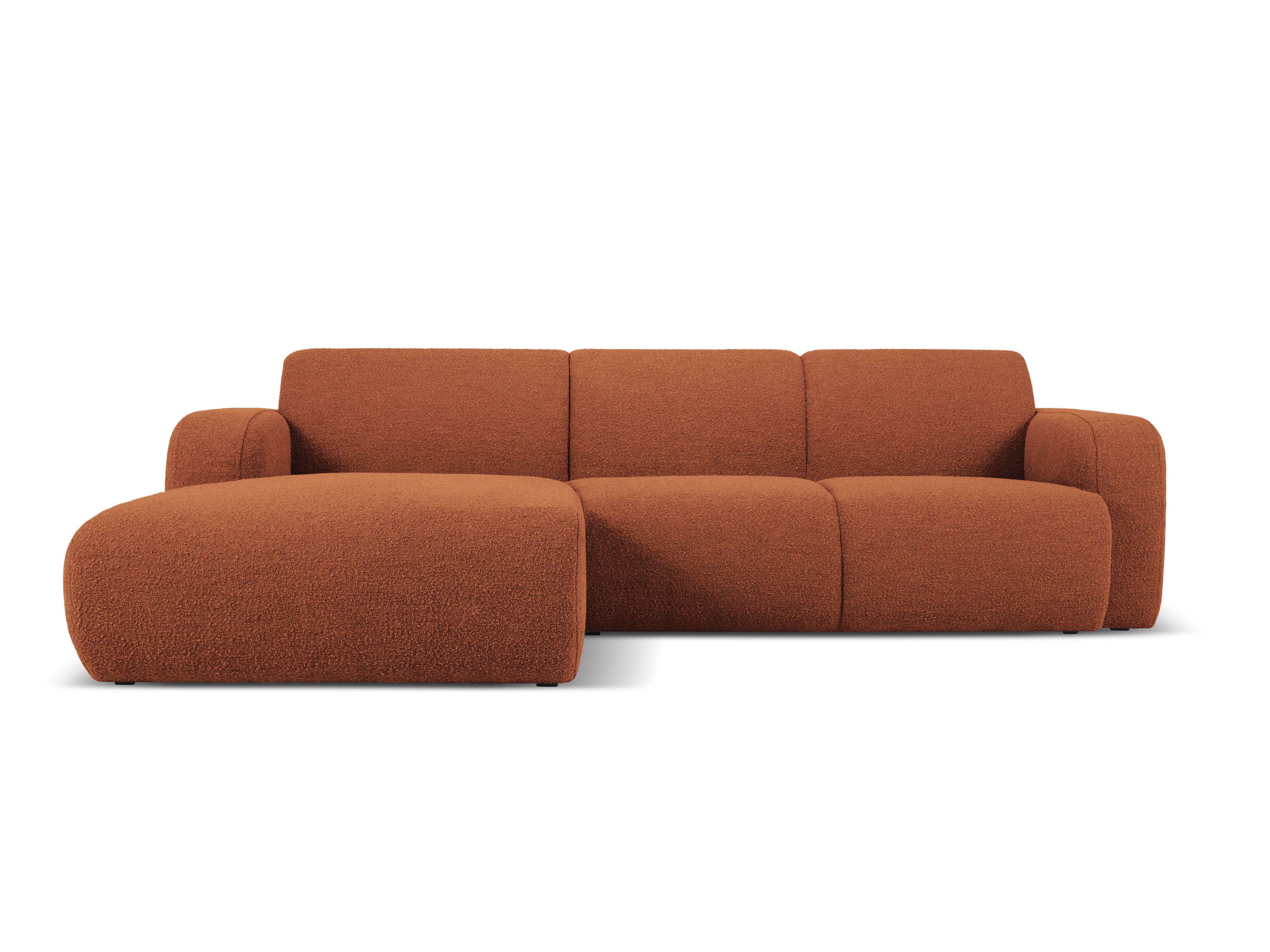 Narożnik lewostronny w tkaninie boucle 4-osobowy LOLA brązowy Windsor & Co Eye on Design
