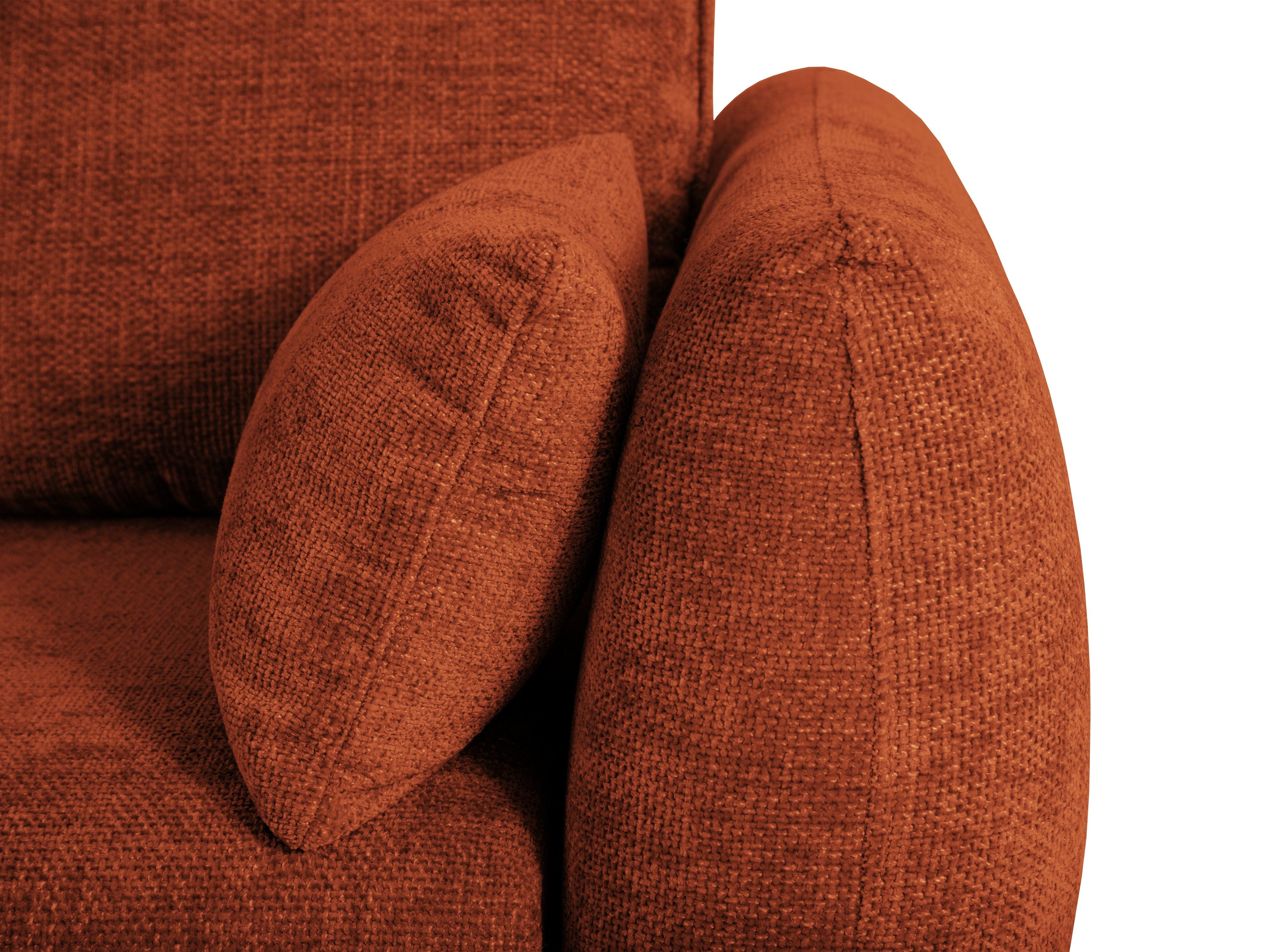 Narożnik lewostronny z funkcją spania MATERA terracotta szenil Cosmopolitan Design Eye on Design