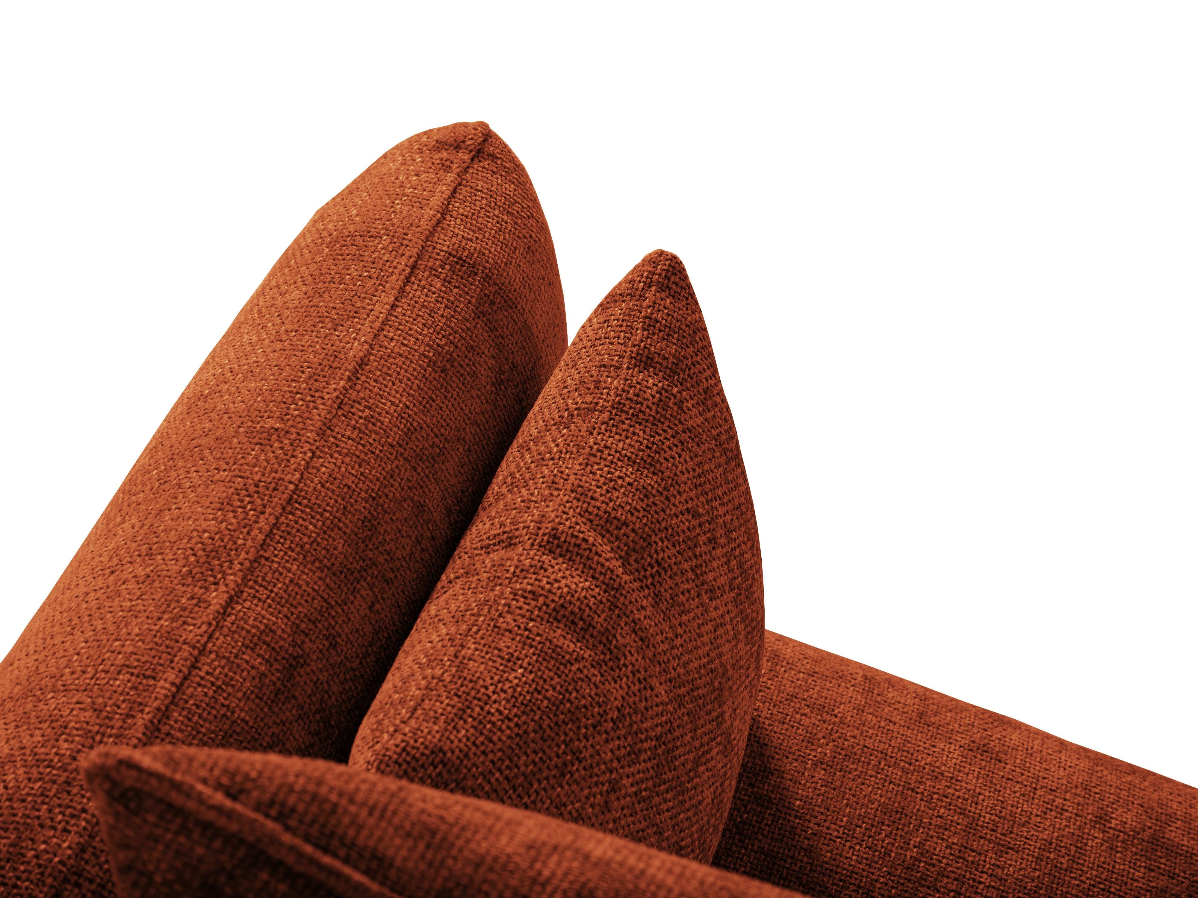 Narożnik lewostronny z funkcją spania MATERA terracotta szenil Cosmopolitan Design Eye on Design