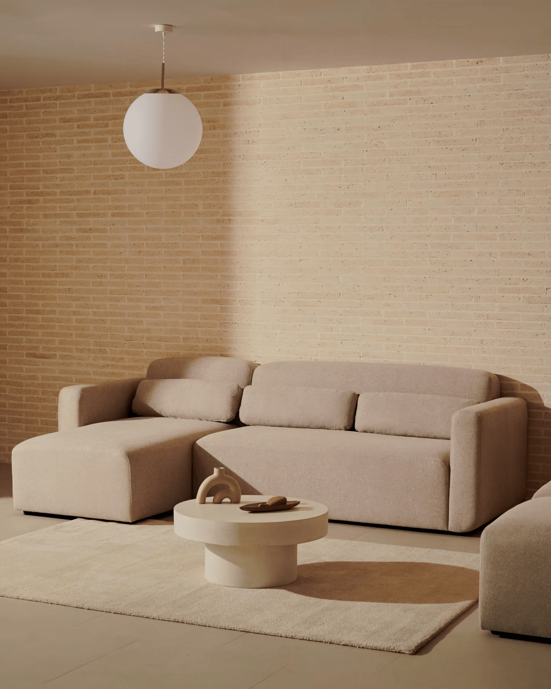 Narożnik modułowy 3-osobowy uniwersalny NEOM beżowy La Forma Eye on Design