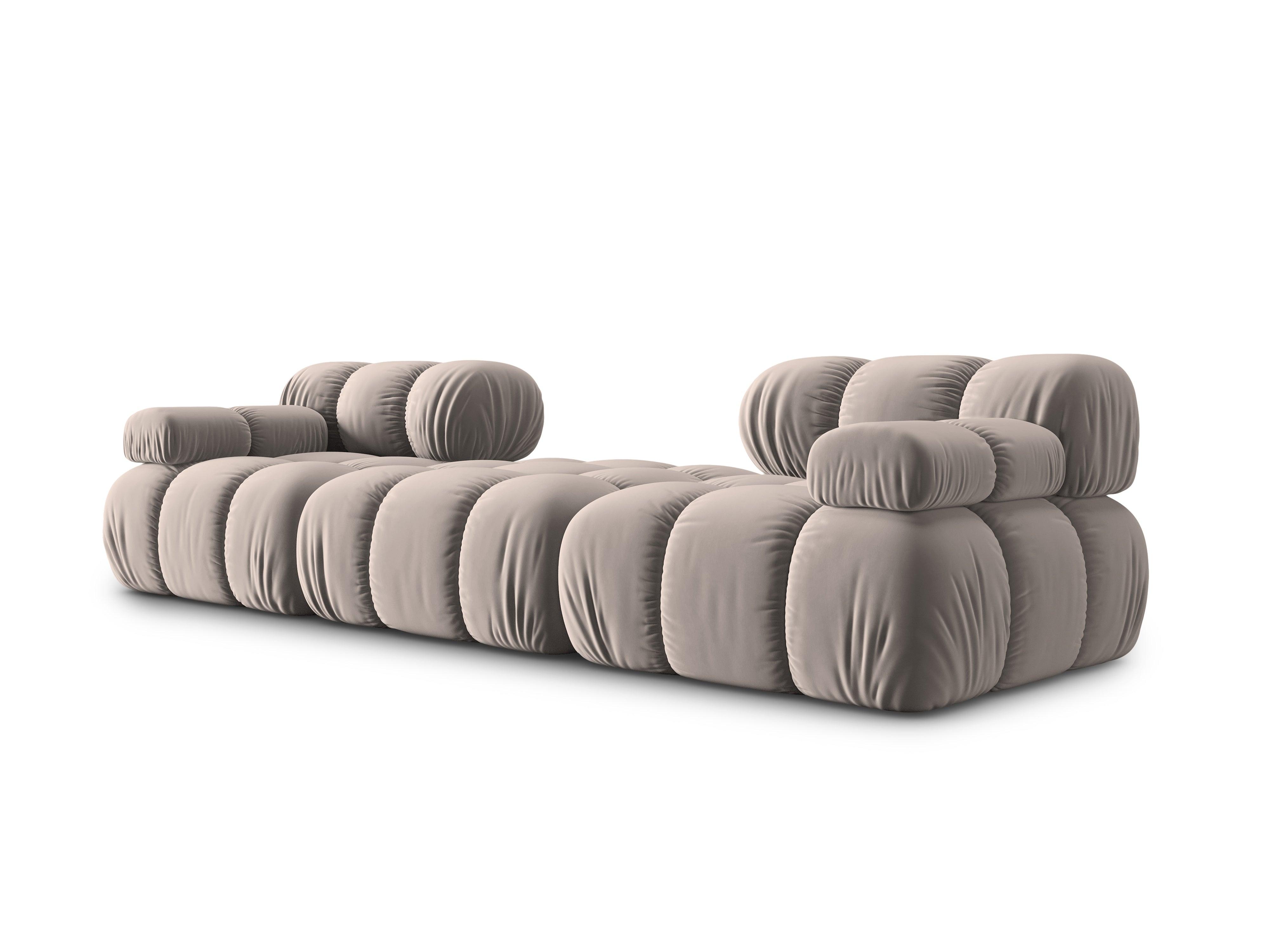 Narożnik modułowy aksamitny 3-osobowy TROPEA cappuccino Milo Casa Eye on Design