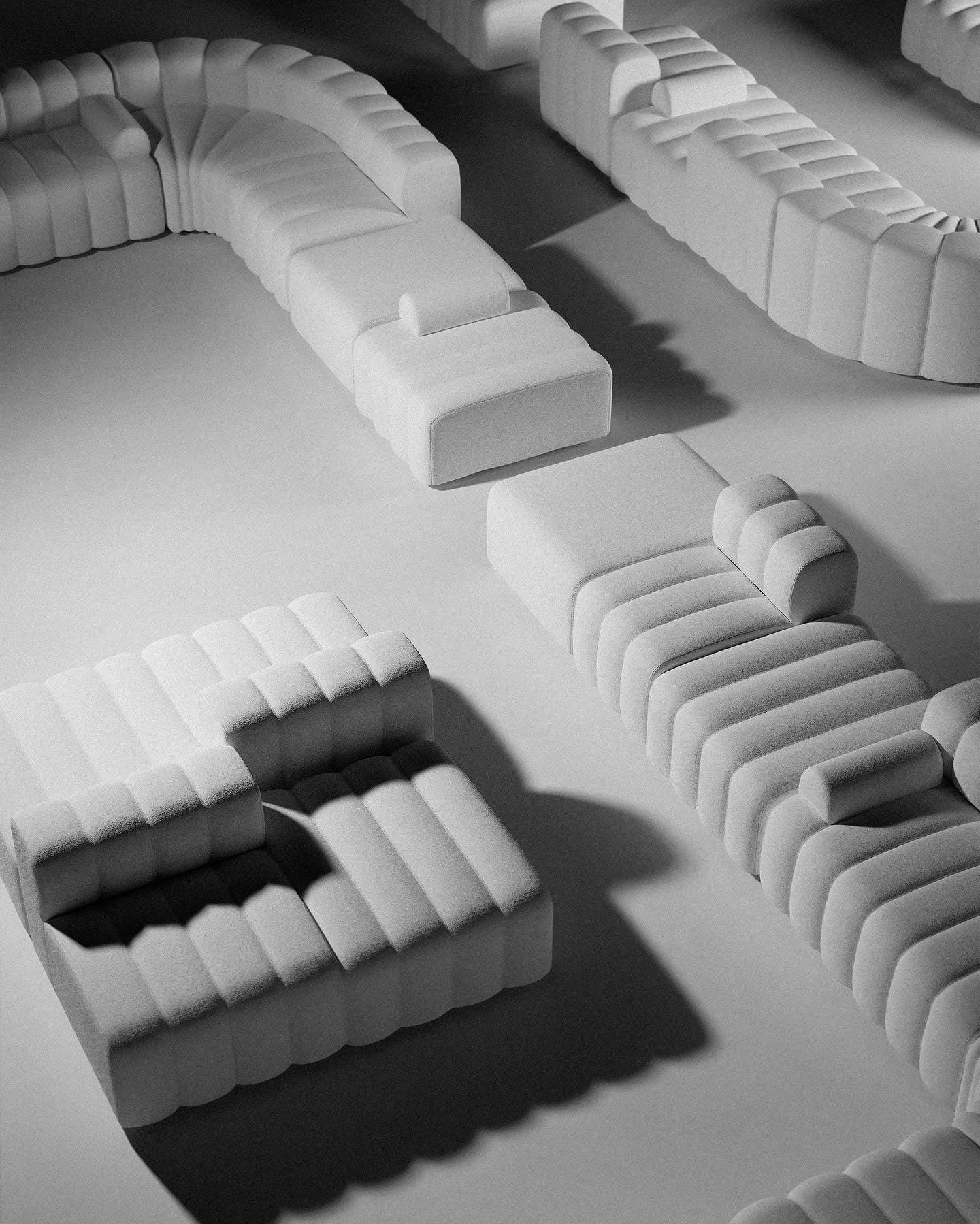 Narożnik modułowy STUDIO boucle beżowy NORR11 Eye on Design