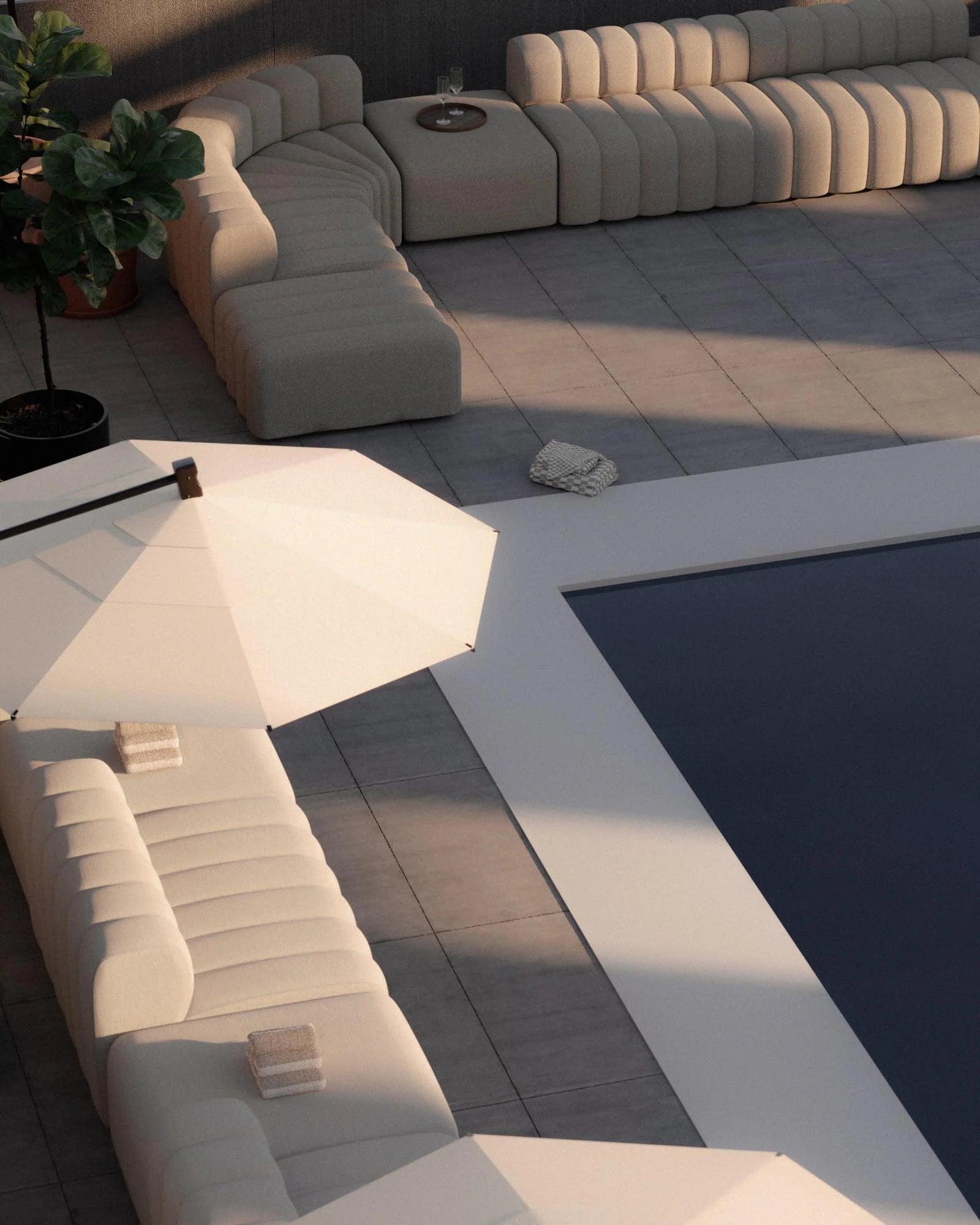 Narożnik modułowy zewnętrzny STUDIO piaskowy NORR11 Eye on Design