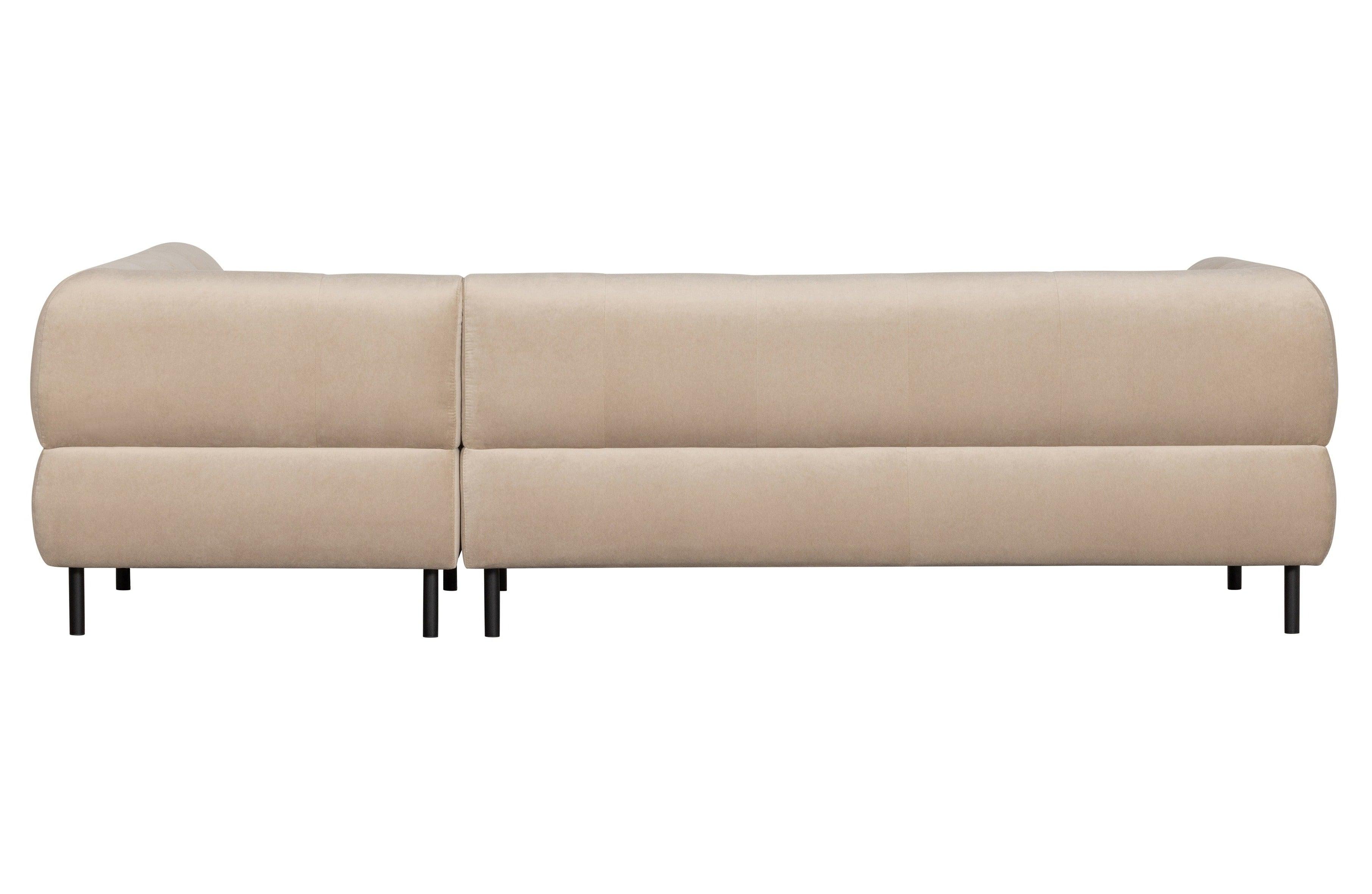 Narożnik prawostronny aksamitny LLOYD piaskowy Woood Exclusive Eye on Design