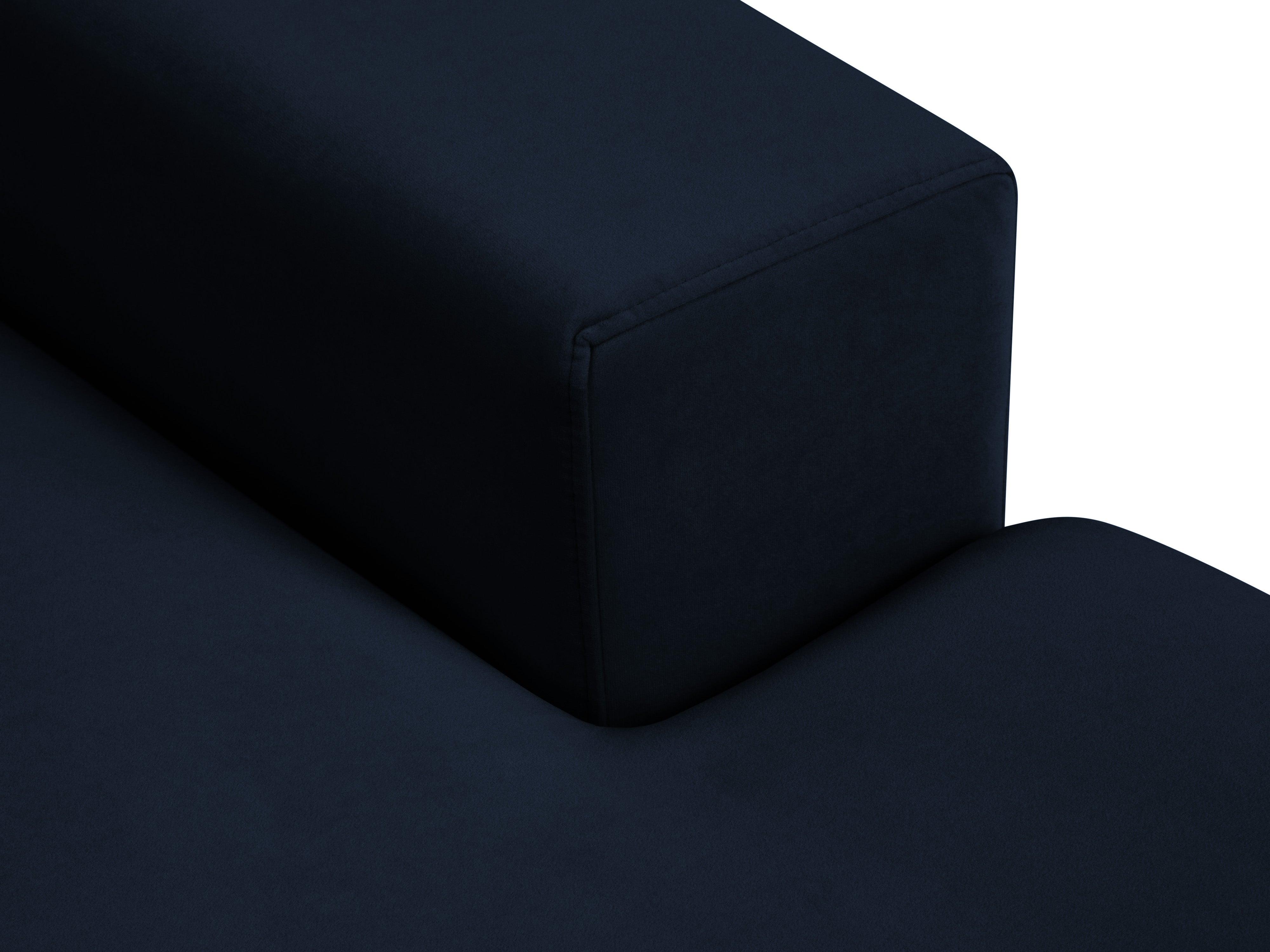 Narożnik prawostronny aksamitny panoramiczny HEBE granat królewski Mazzini Sofas Eye on Design