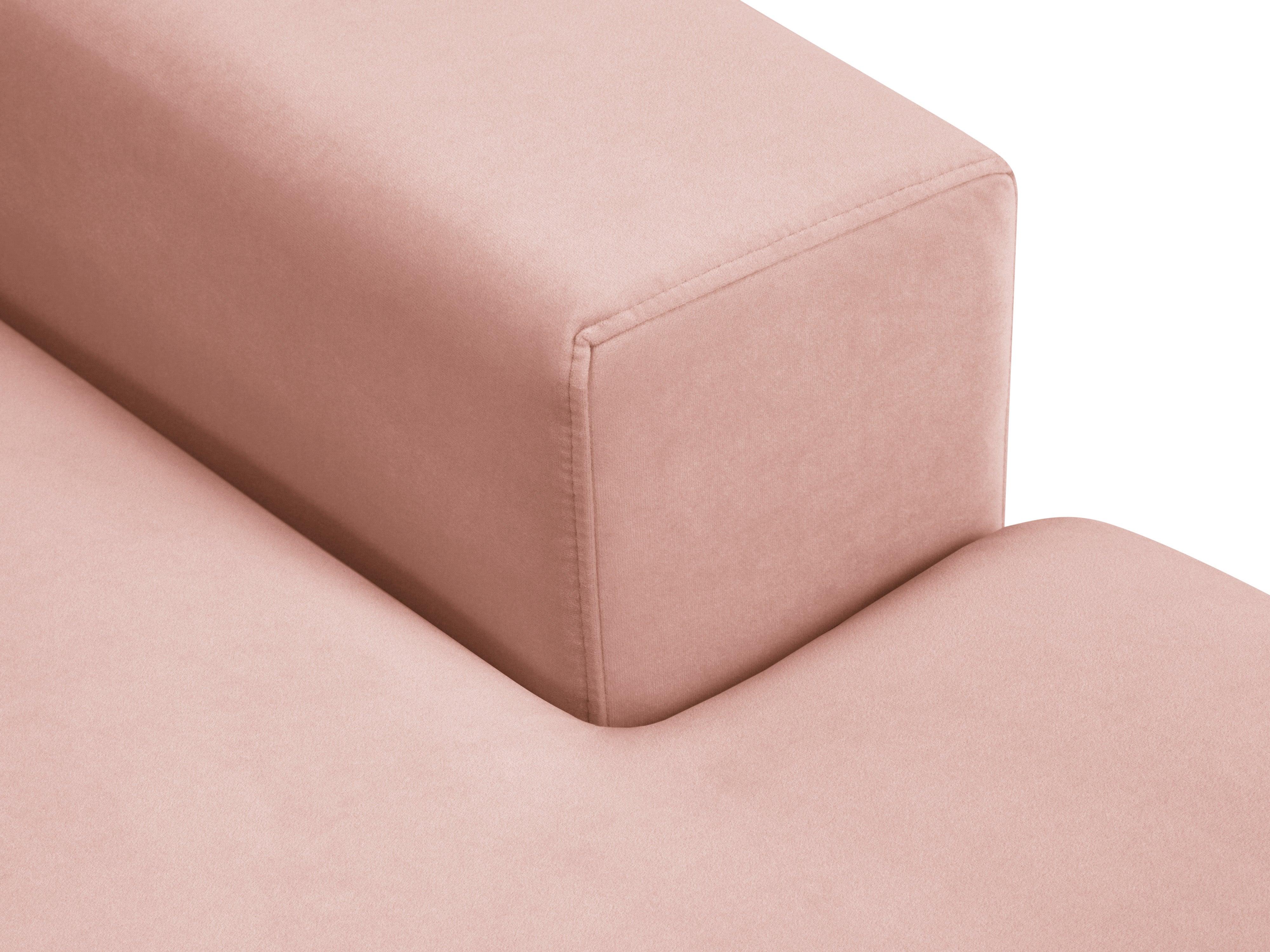 Narożnik prawostronny aksamitny panoramiczny HEBE różowy Mazzini Sofas Eye on Design