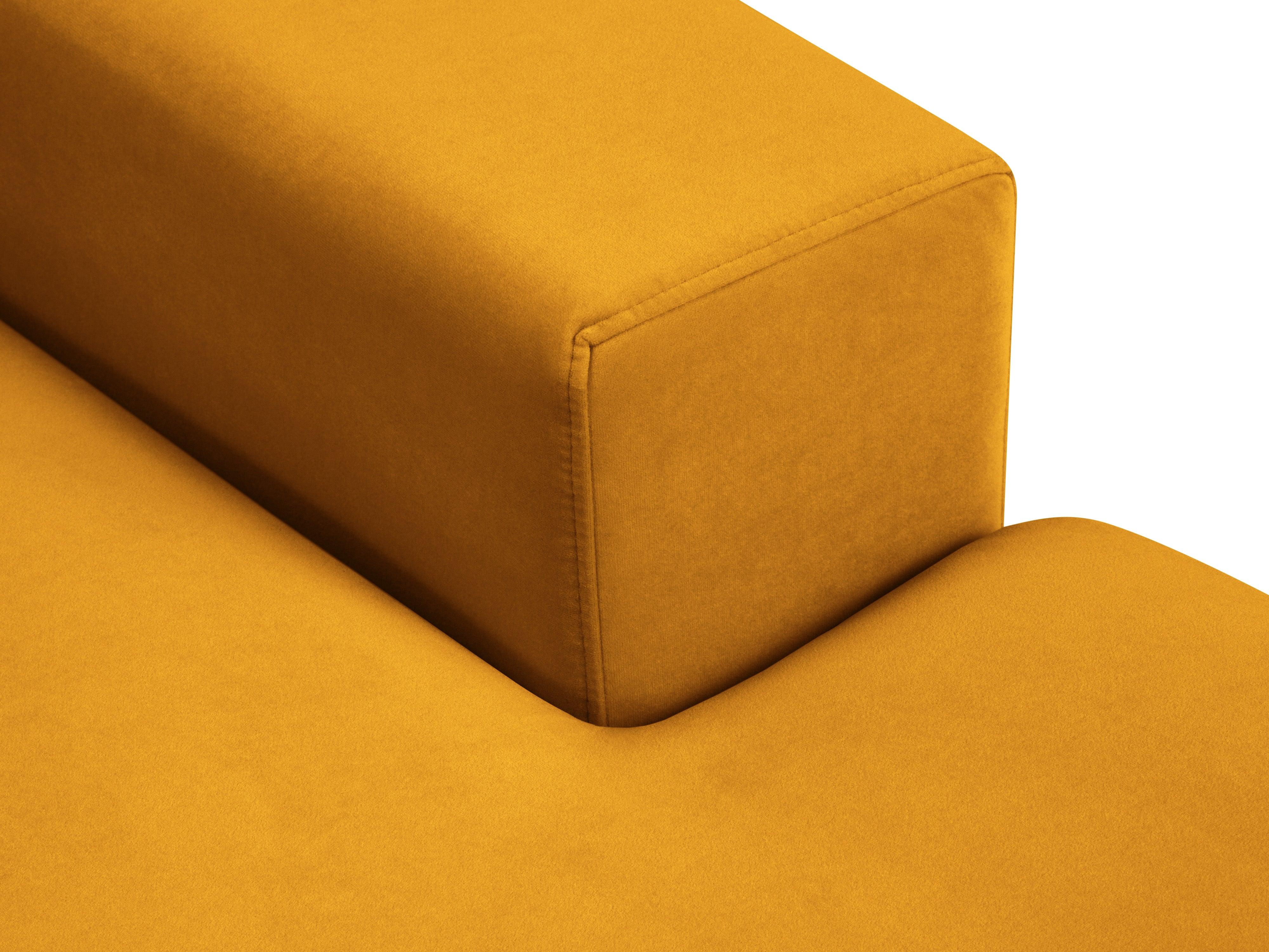 Narożnik prawostronny aksamitny panoramiczny HEBE żółty Mazzini Sofas Eye on Design