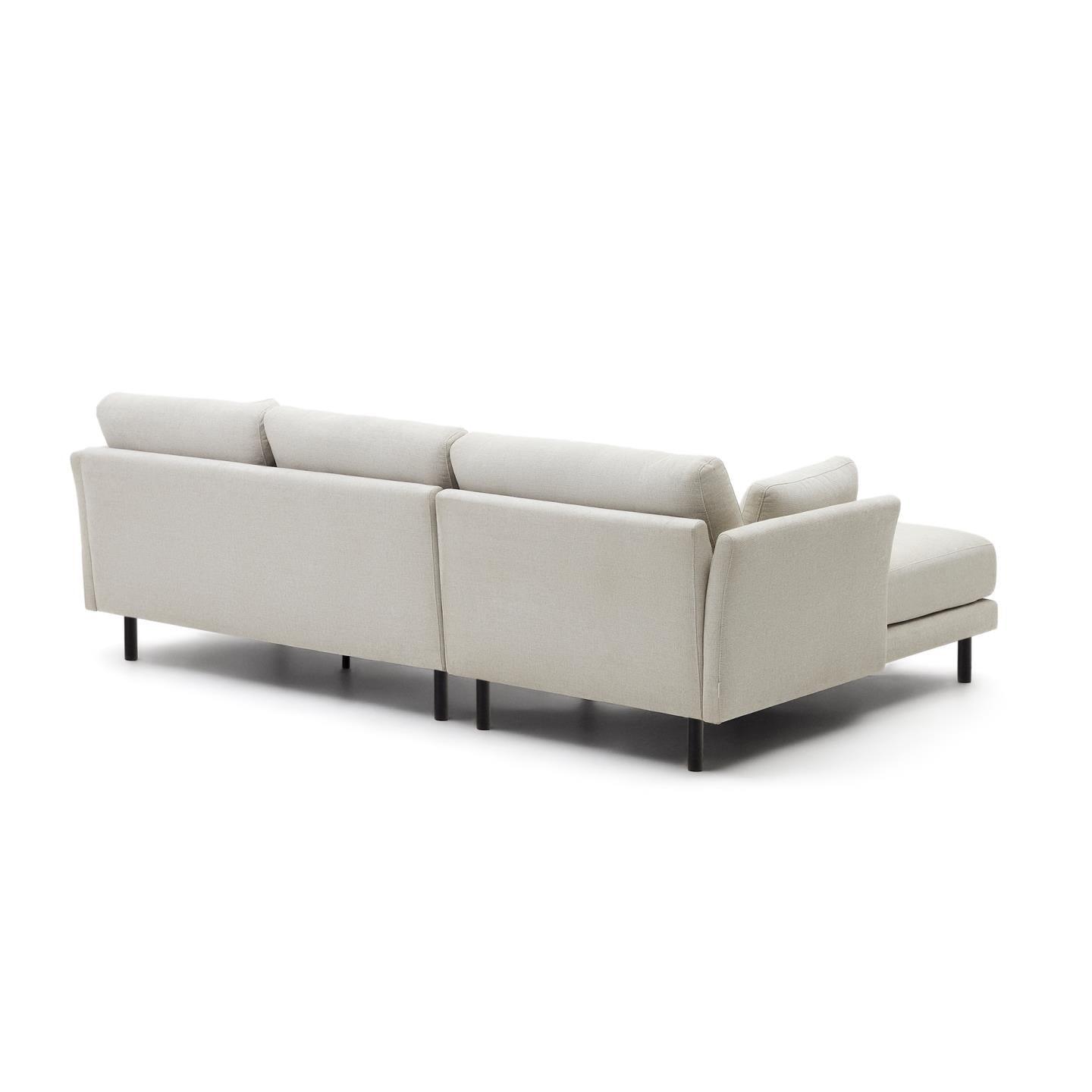 Narożnik prawostronny GILMA perłowy z czarną podstawą La Forma Eye on Design