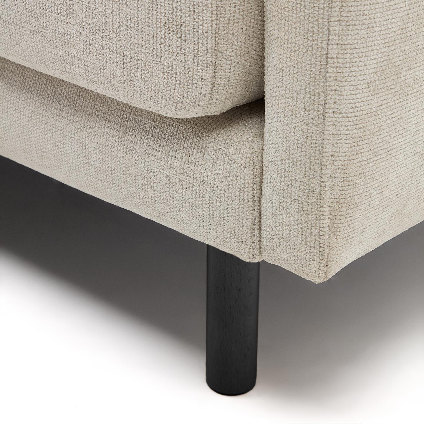 Narożnik prawostronny GILMA perłowy z czarną podstawą La Forma Eye on Design