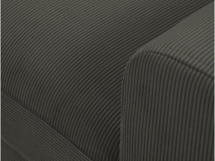 Narożnik prawostronny sztruksowy z funkcją spania KYOTO czarny Cosmopolitan Design Eye on Design