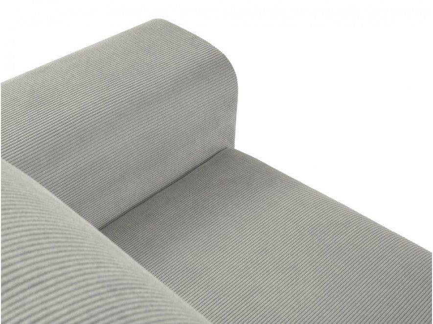 Narożnik prawostronny sztruksowy z funkcją spania KYOTO jasnoszary Cosmopolitan Design Eye on Design