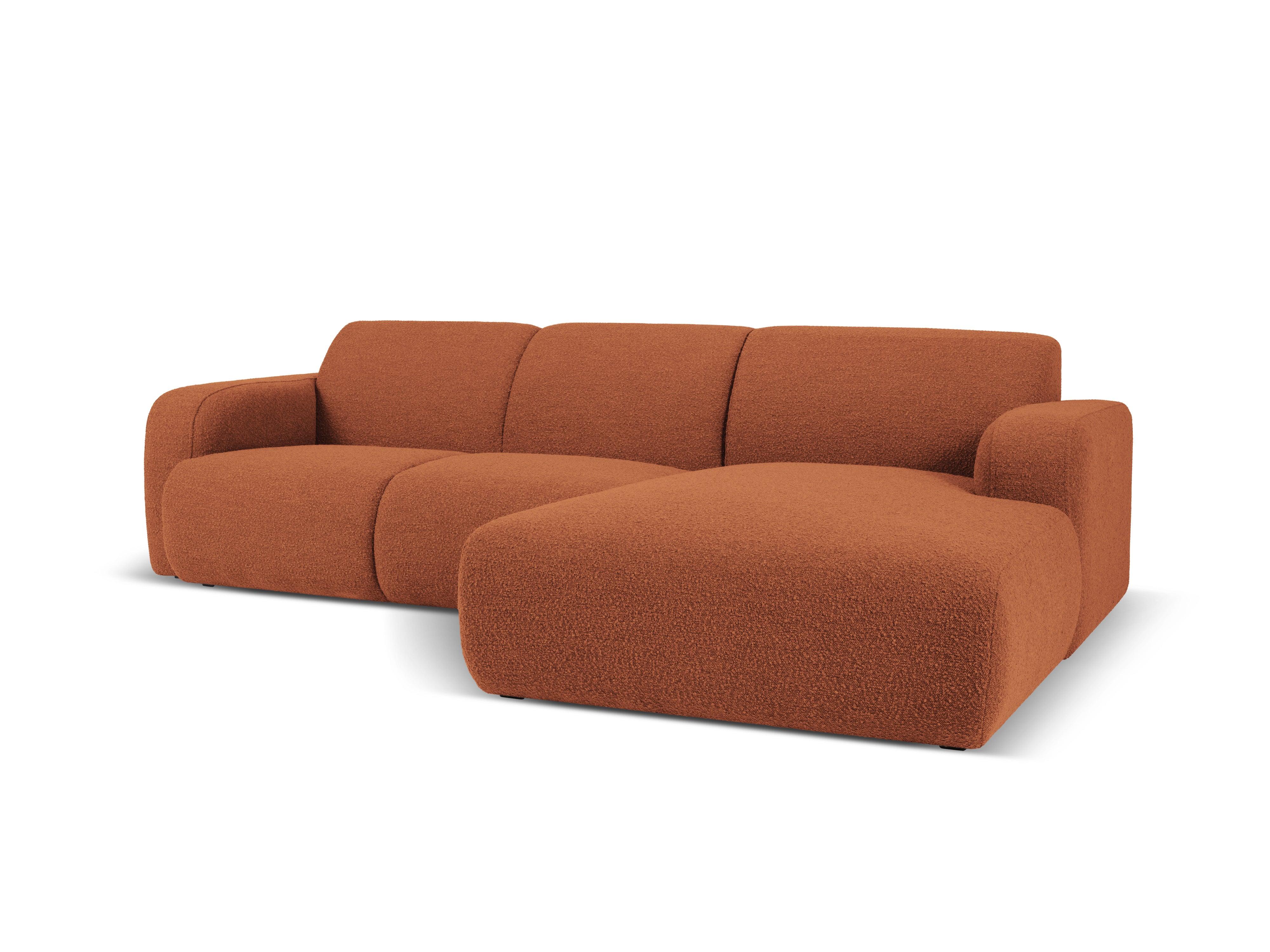 Narożnik prawostronny w tkaninie boucle 4-osobowy LOLA brązowy Windsor & Co Eye on Design