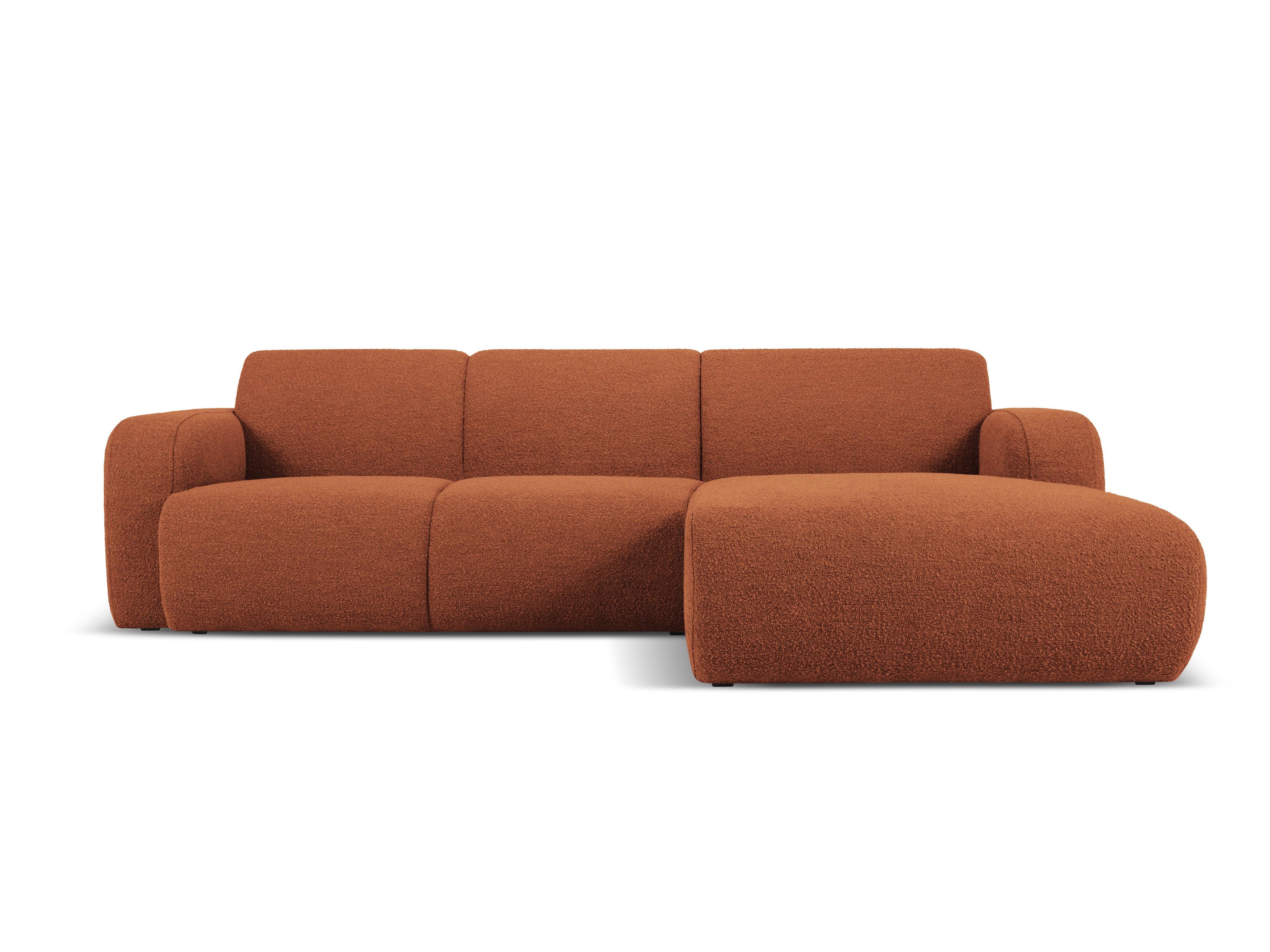 Narożnik prawostronny w tkaninie boucle 4-osobowy LOLA brązowy Windsor & Co Eye on Design