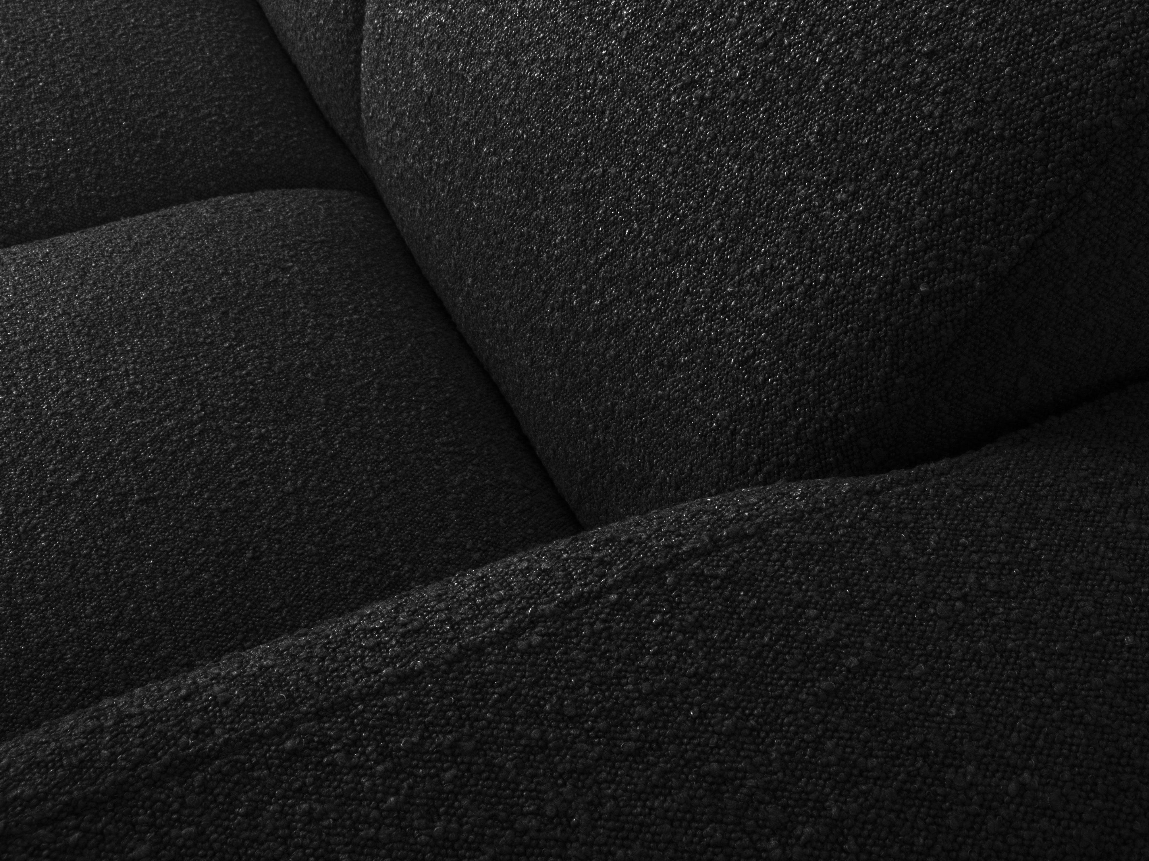 Narożnik prawostronny w tkaninie boucle 4-osobowy LOLA czarny Windsor & Co Eye on Design