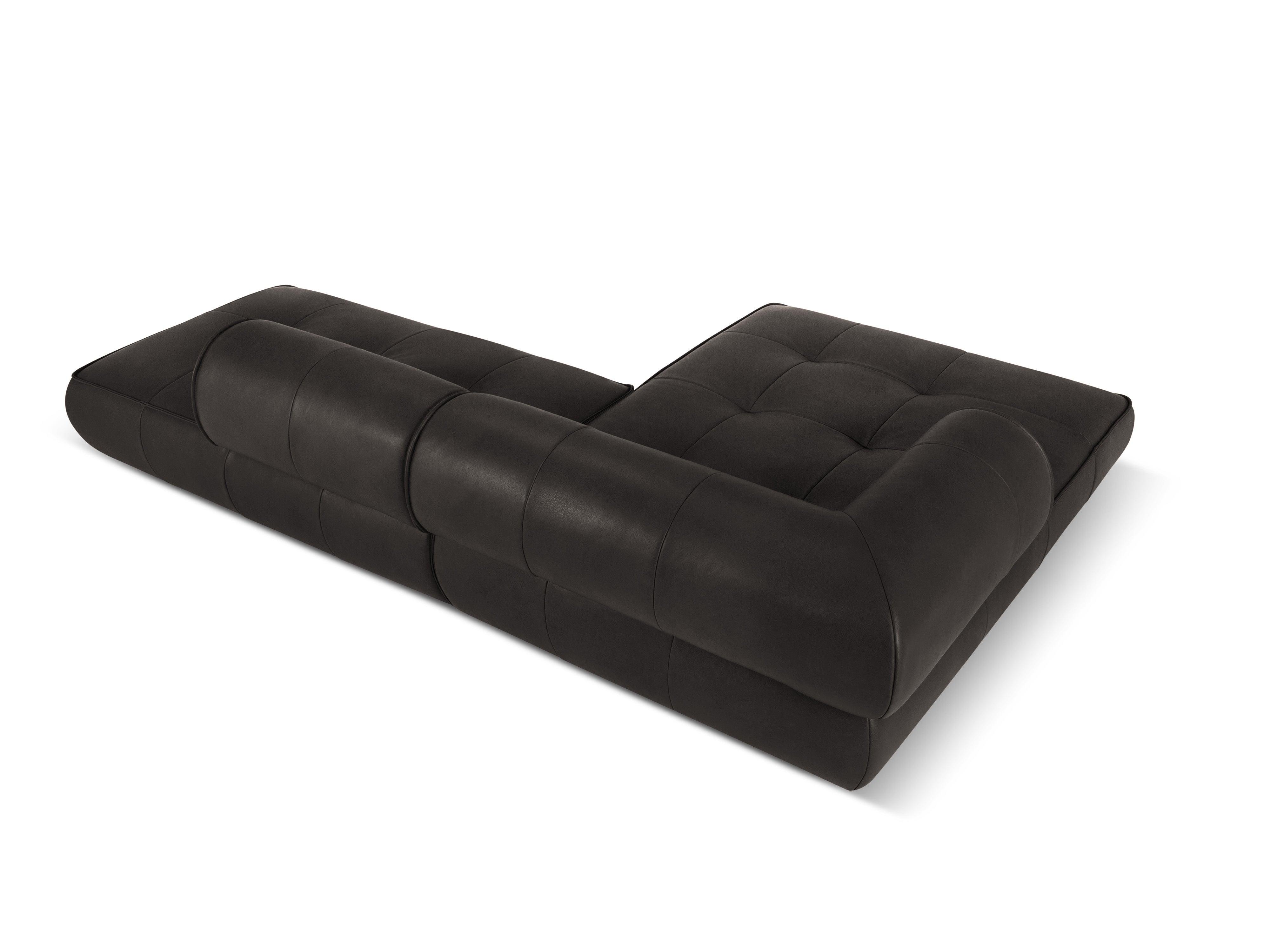 Narożnik skórzany lewostronny otwarty LILY czarny Maison Heritage Eye on Design