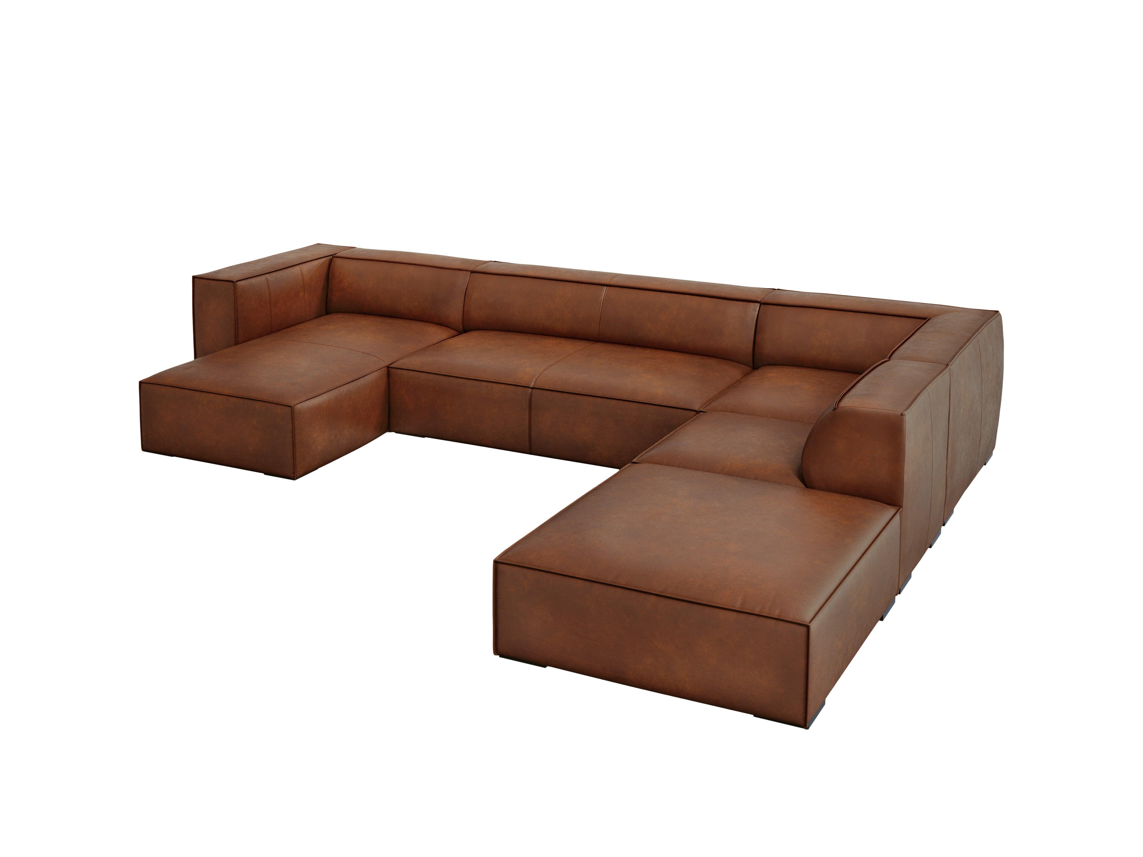 Narożnik skórzany panoramiczny prawostronny MADAME brązowy Windsor & Co Eye on Design