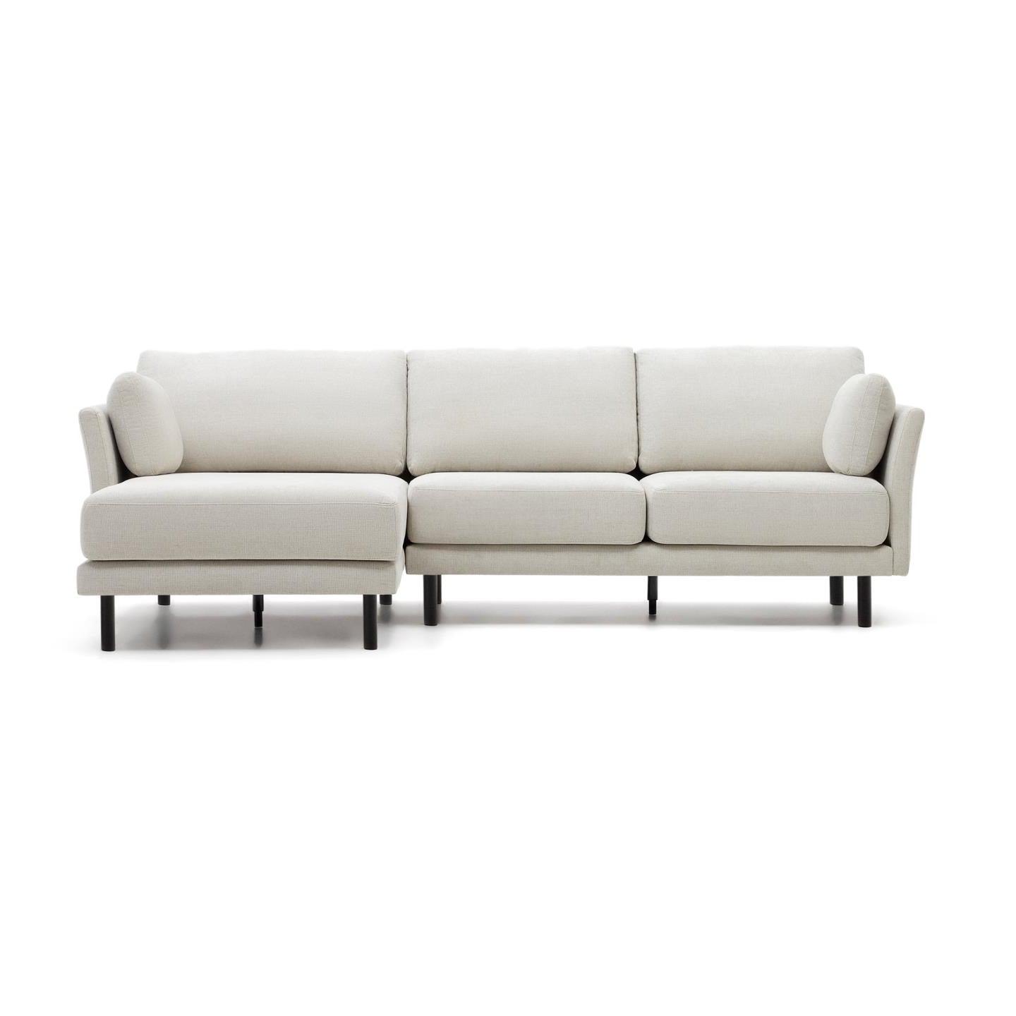 Narożnik uniwersalny GILMA perłowy z czarną podstawą La Forma Eye on Design