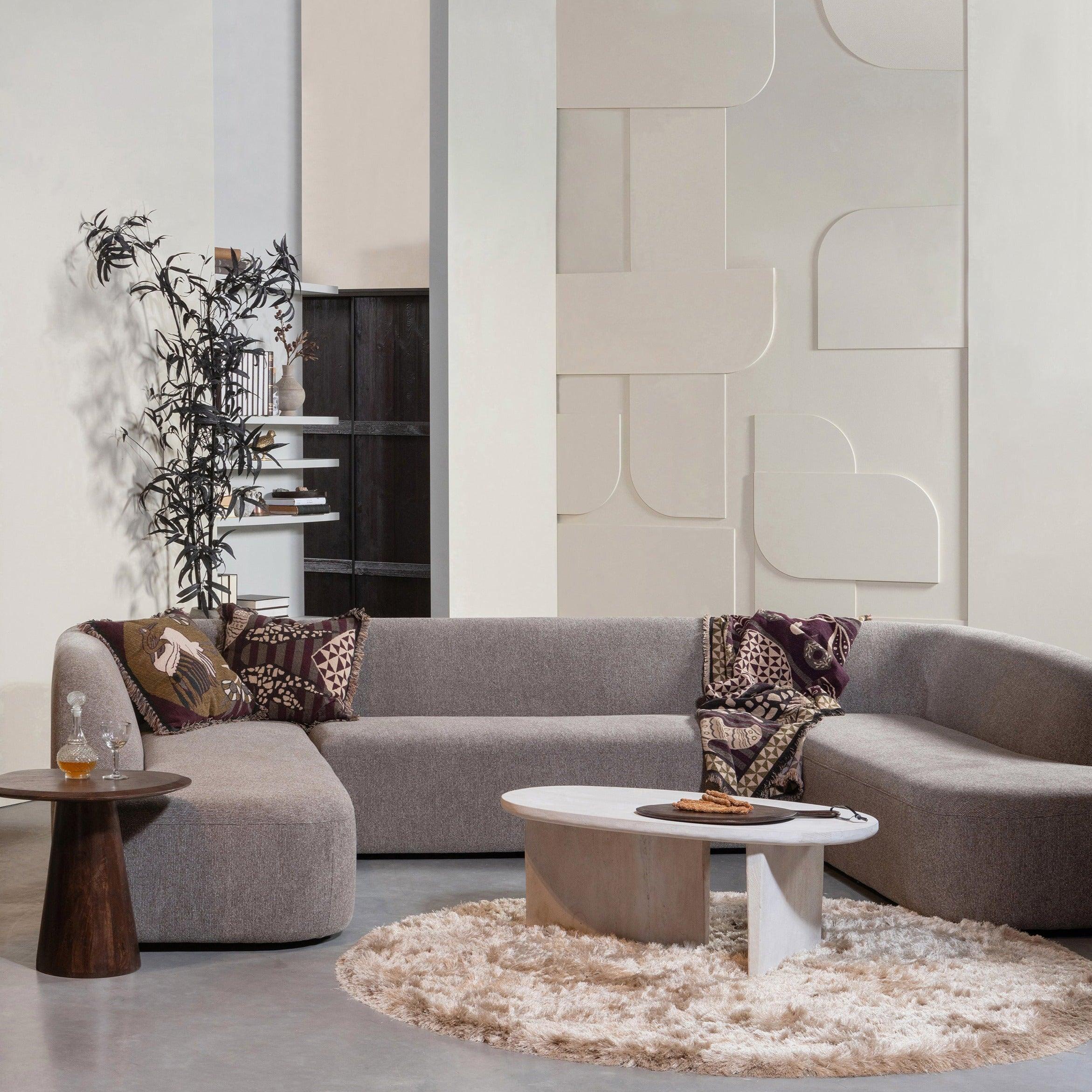 Narożnik w kształcie U SLOPING melanż szary Be Pure Eye on Design