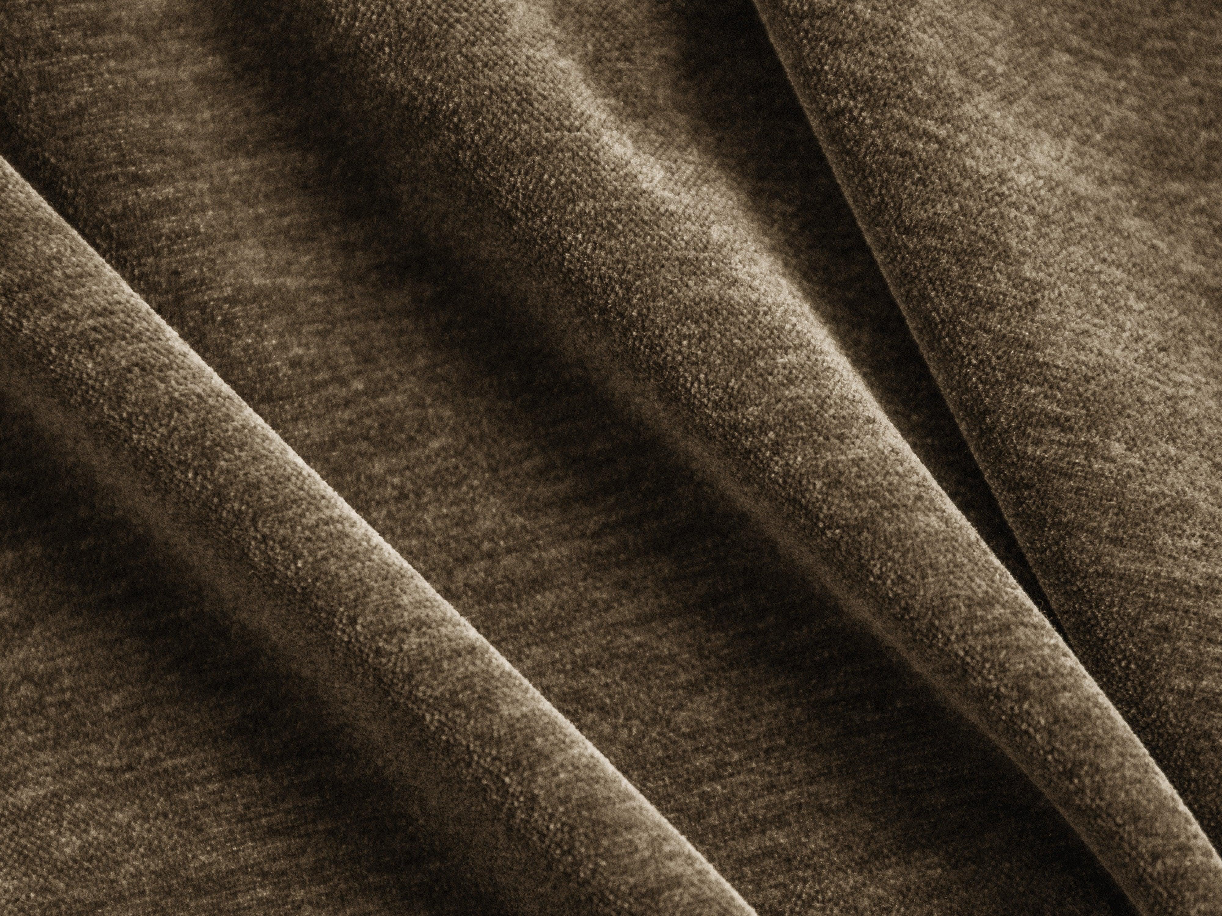 Narożnik w tkaninie szenilowej lewostronny LILY szarobrązowy Maison Heritage Eye on Design