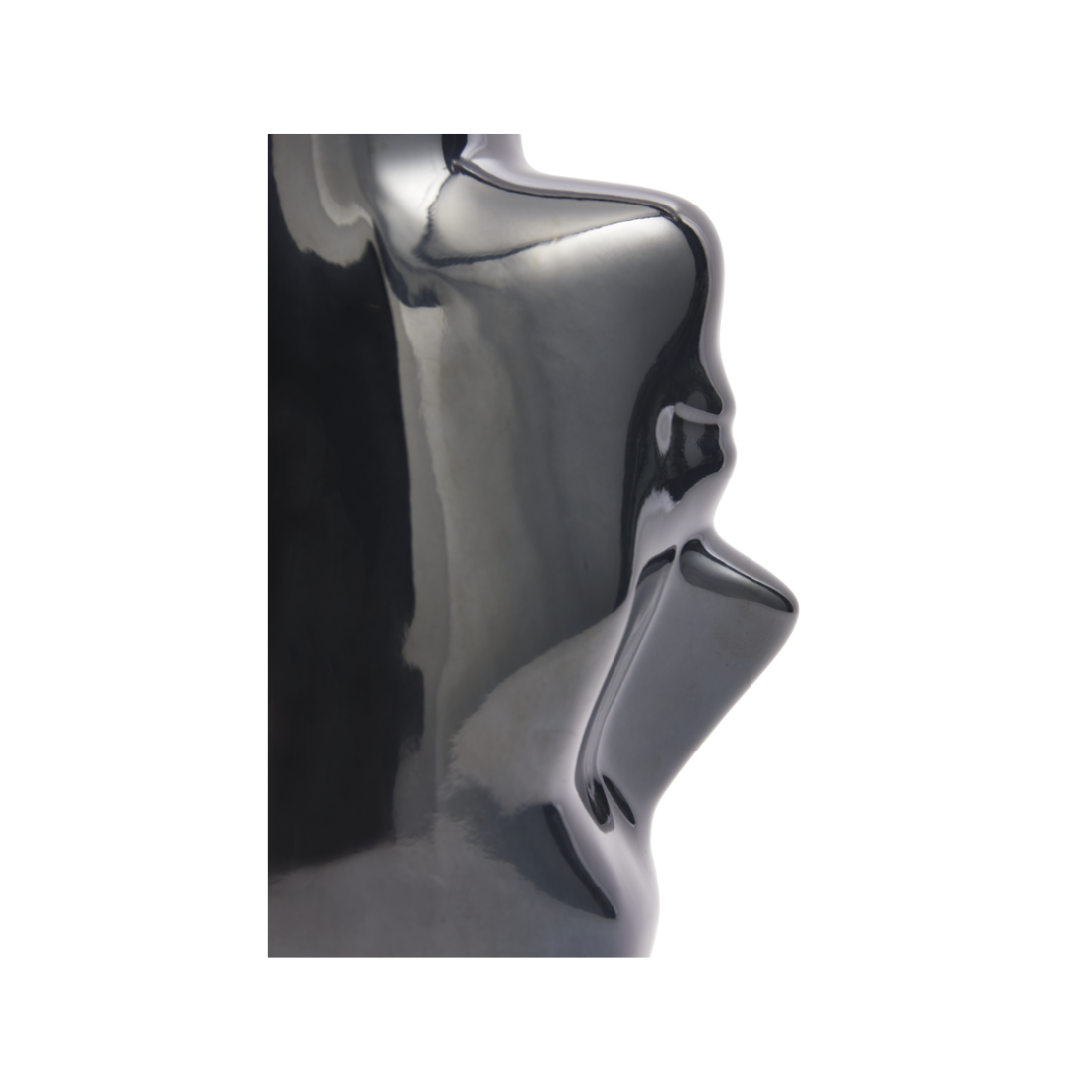 UPSIDE-DOWN LONG NECK vase dark gray