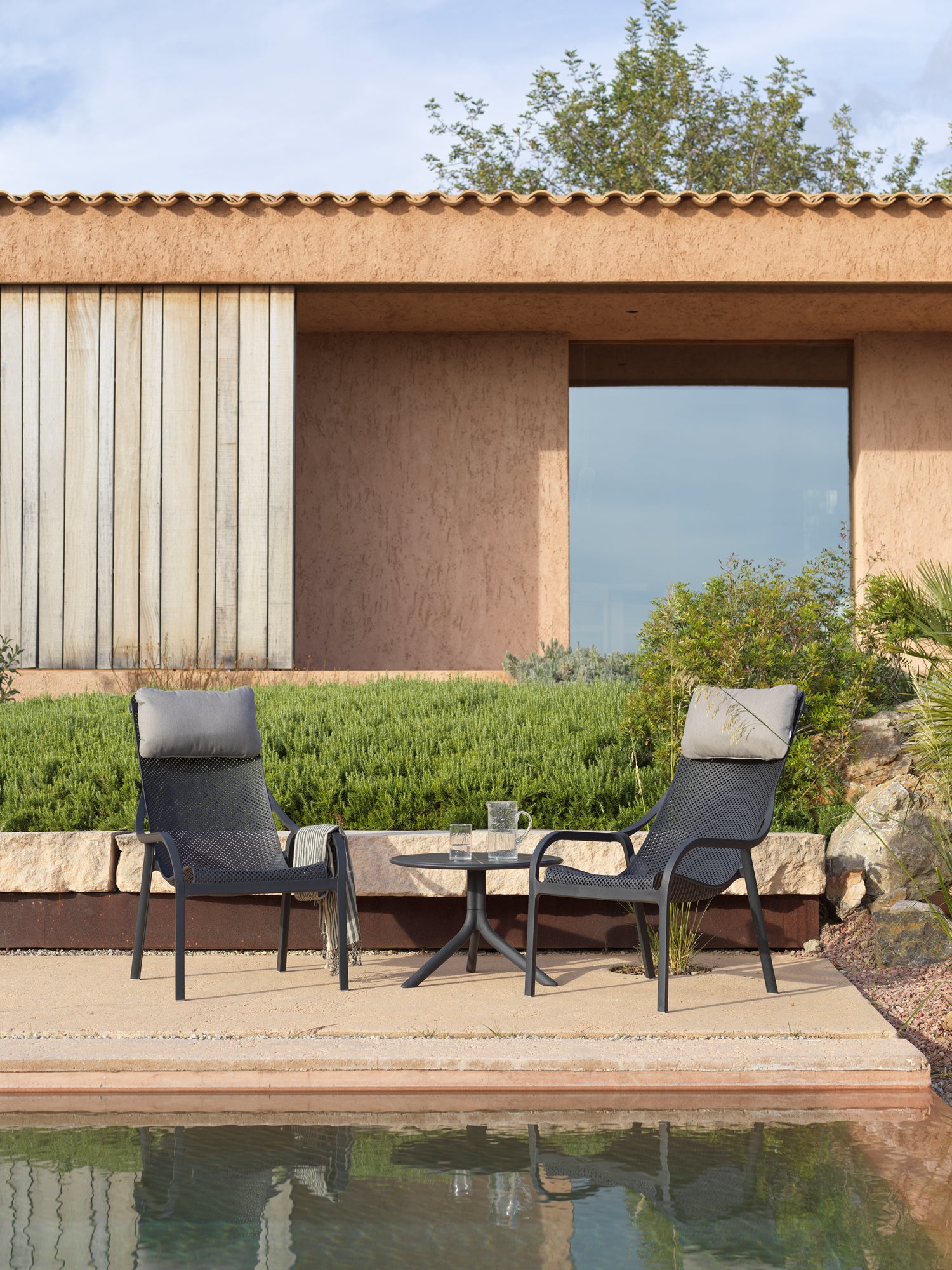 Außenstuhl NET weiß