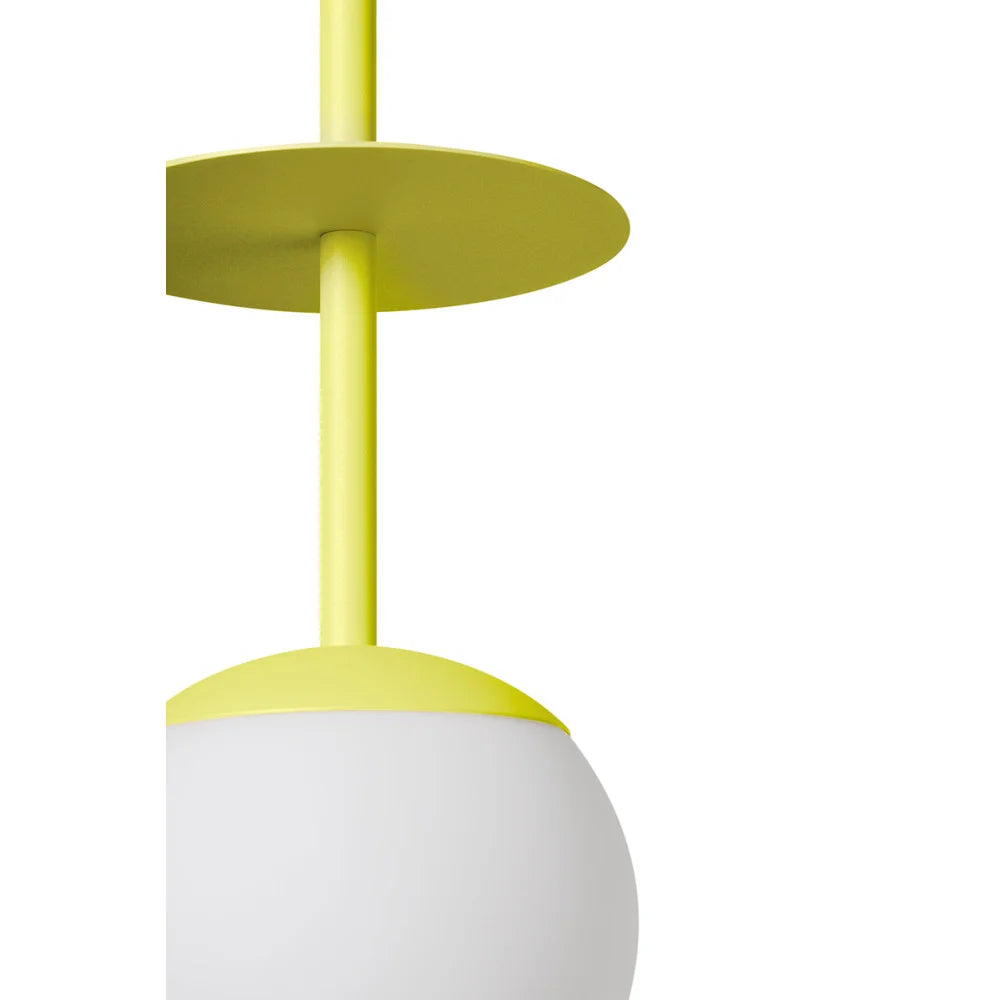 Plaat pendant lamp in bright yellow
