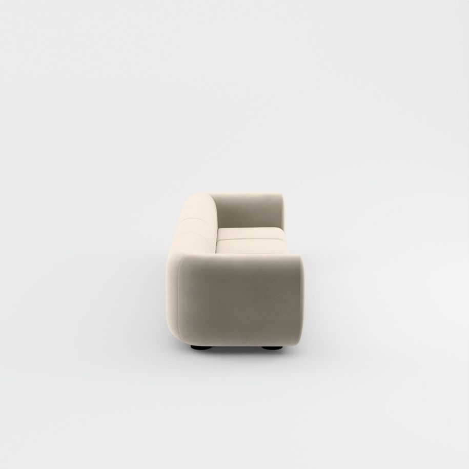 4-Personen-Sofa, gepolsterter praller