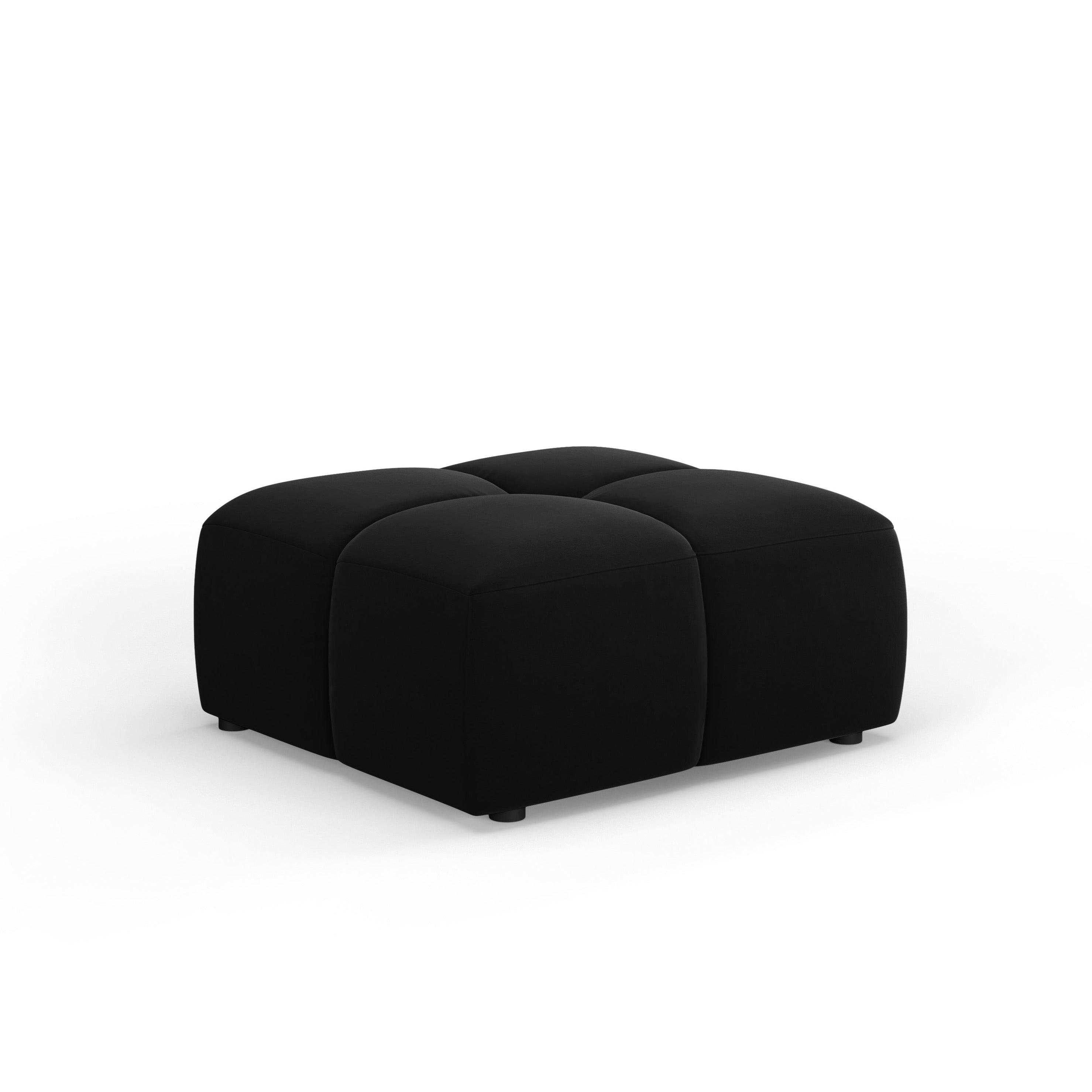 Podnóżek aksamitny FRANCESCA czarny Milo Casa Eye on Design