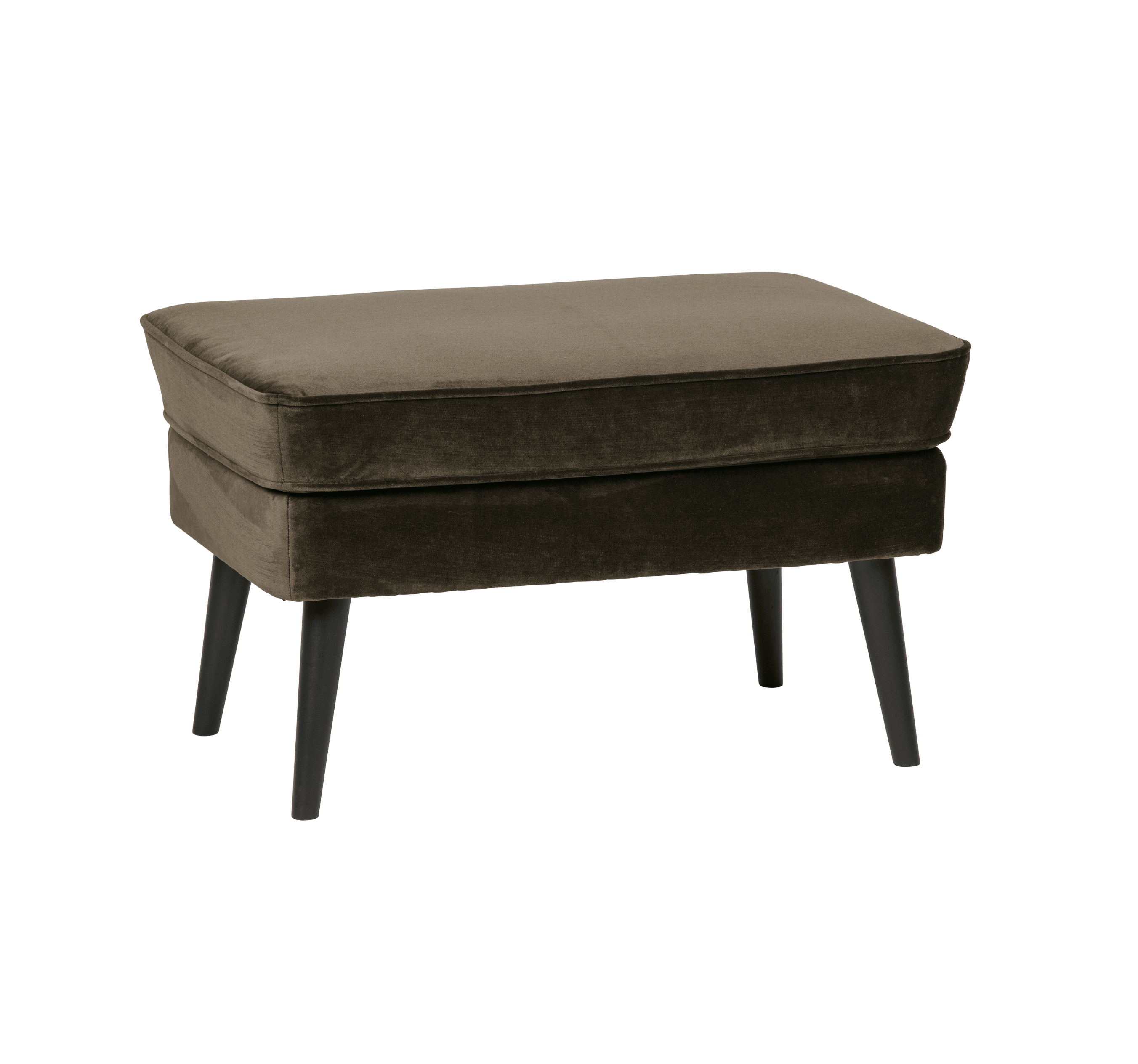 Podnóżek aksamitny ROCCO oliwkowy Woood Eye on Design