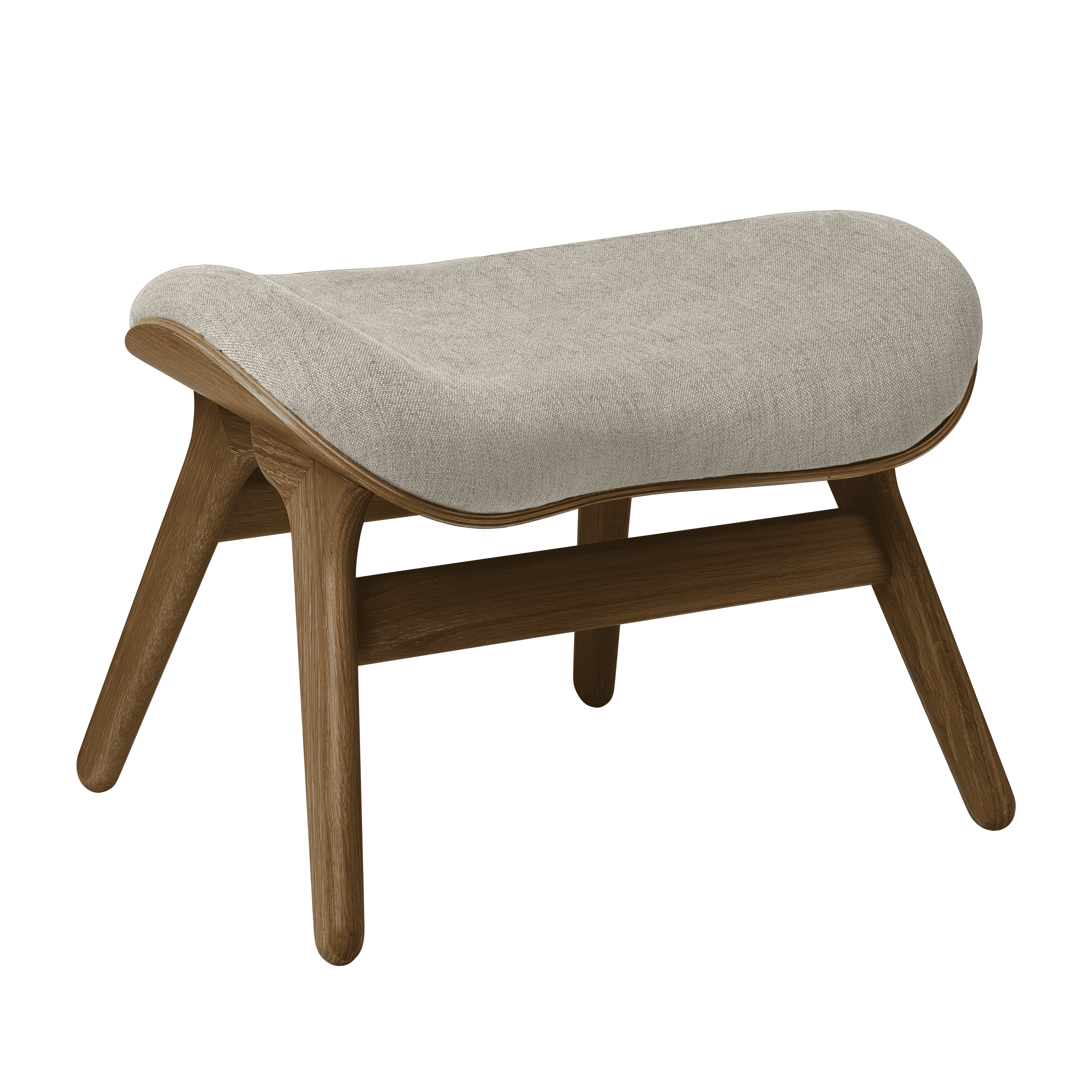 Podnóżek CONVERSATION PIECE beżowy z ciemno dębową podstawą UMAGE Eye on Design