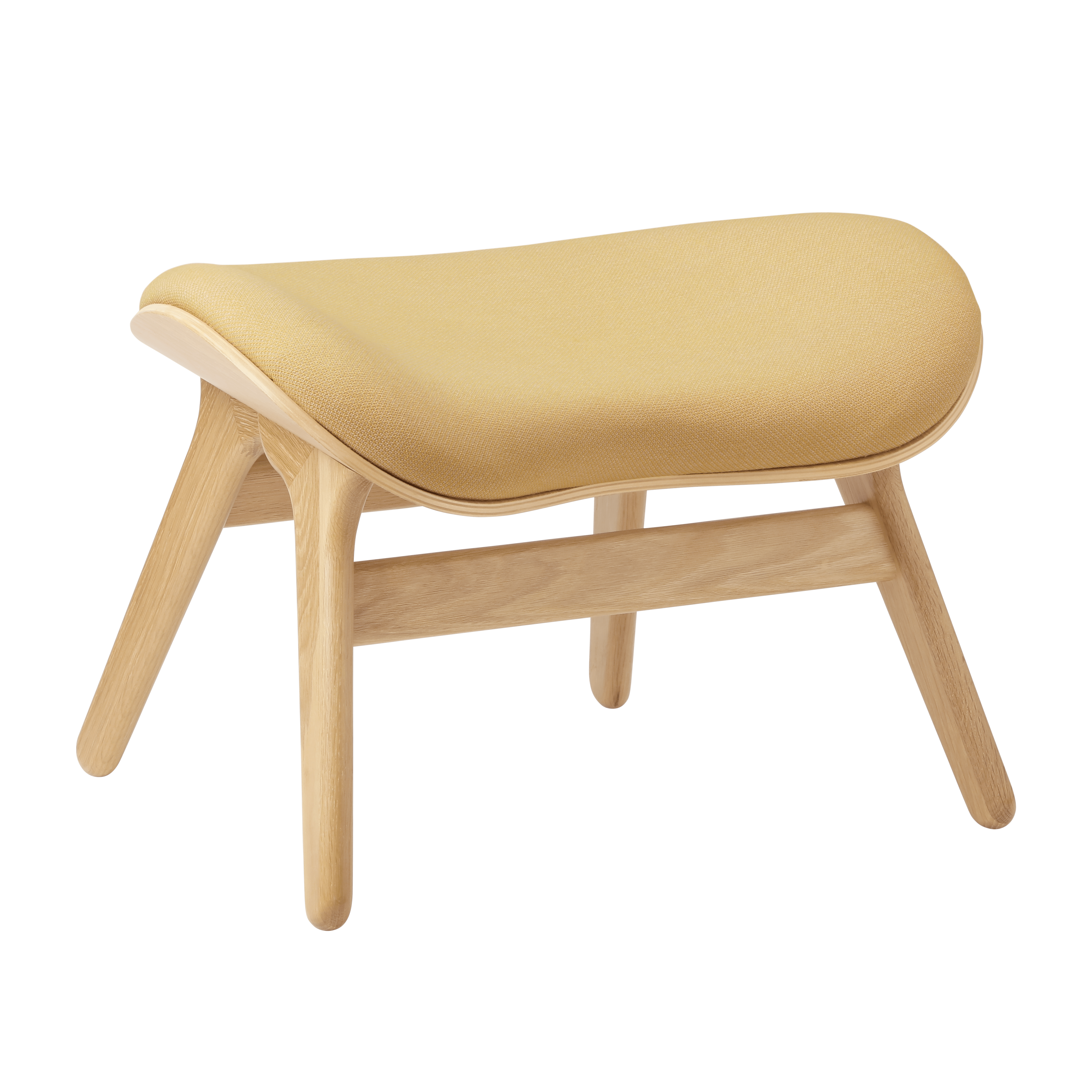 Podnóżek CONVERSATION PIECE żółty z dębową podstawą UMAGE Eye on Design