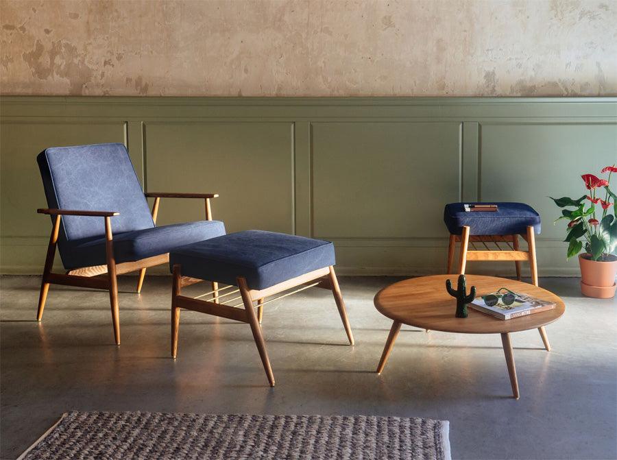 Podnóżek FOX beżowy w tkaninie Boucle Creme 366 concept Eye on Design