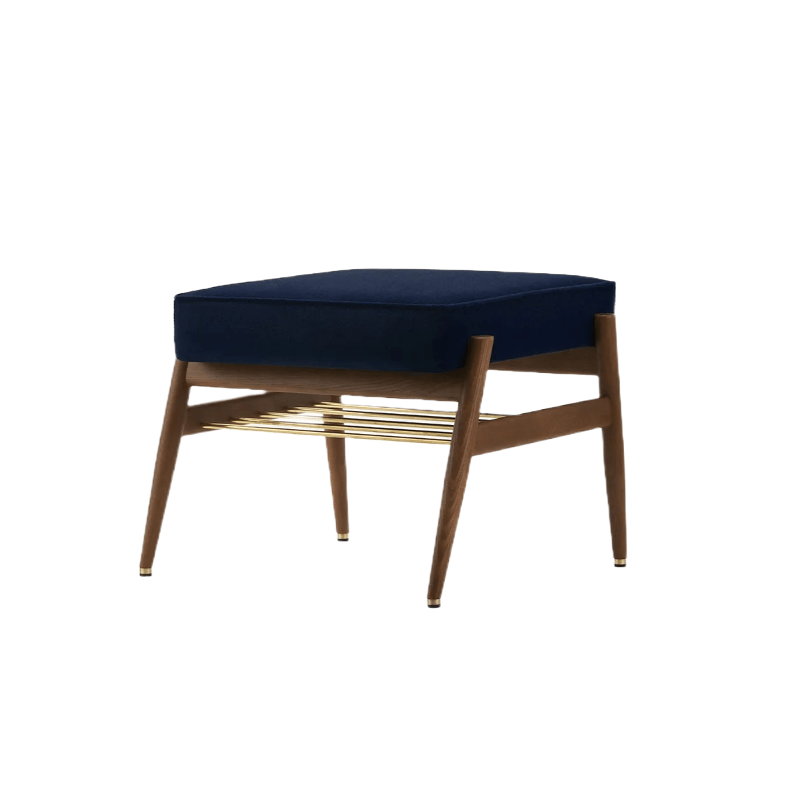 Podnóżek FOX niebieski w tkaninie Velvet Indigo 366 concept Eye on Design
