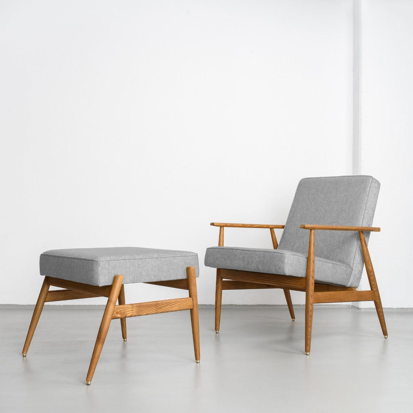 Podnóżek FOX żółty w tkaninie Shine Velvet Mustard 366 concept Eye on Design