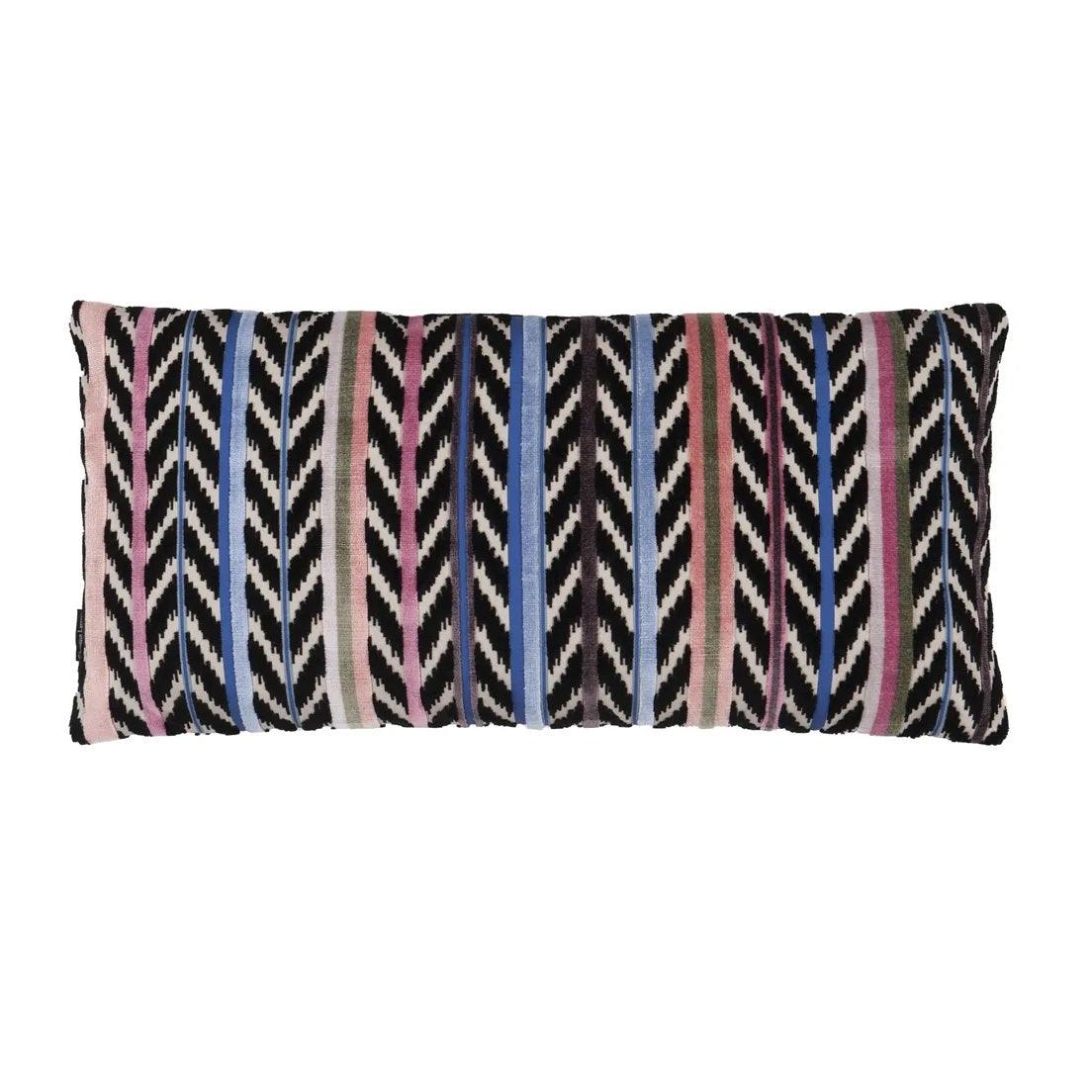 Poduszka dwustronna JAIPUR STRIPE AZUR bawełniana satyna Christian Lacroix Eye on Design