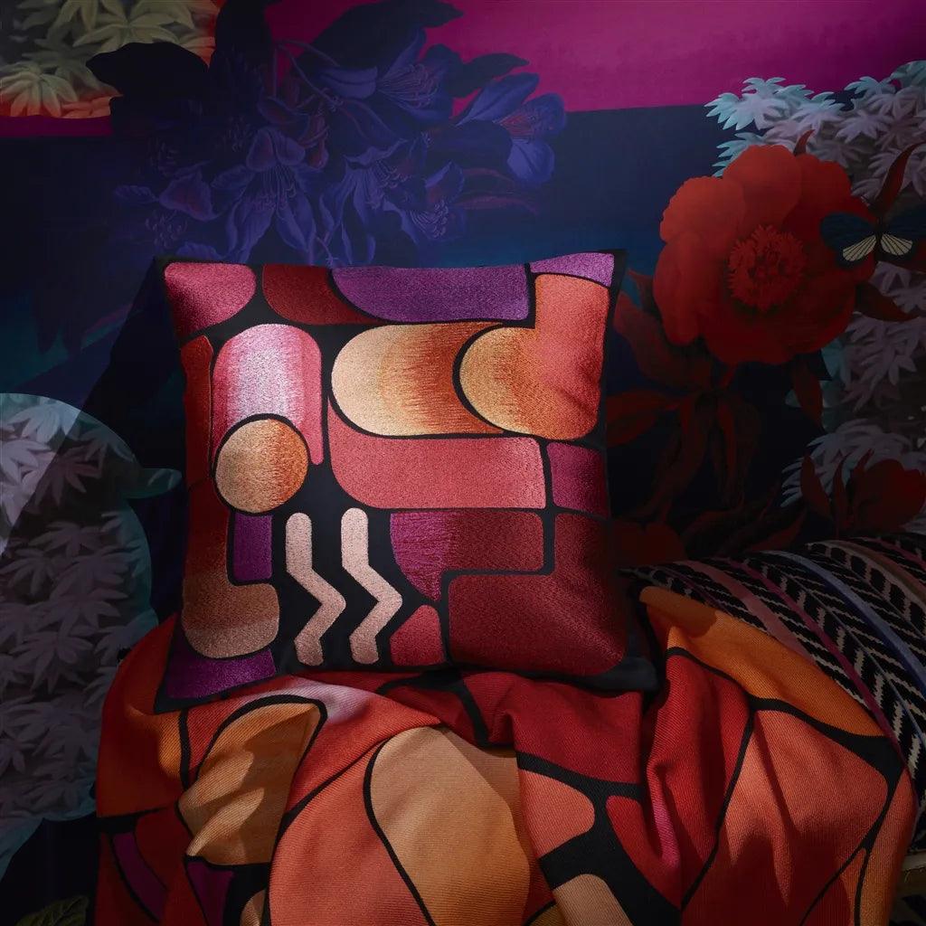 Poduszka dwustronna LACROIX GRAPHE MAGENTA bawełniana satyna Christian Lacroix Eye on Design