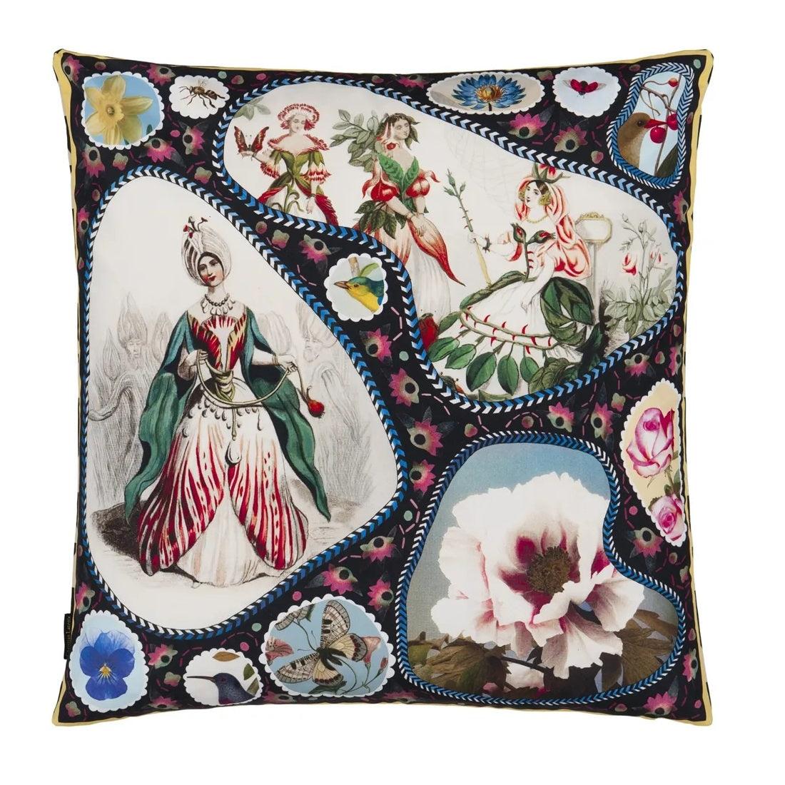 Poduszka dwustronna LE JARDIN FEERIQUE bawełniana satyna Christian Lacroix Eye on Design