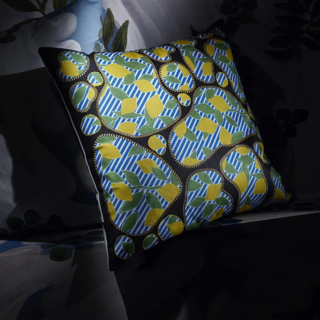 Poduszka dwustronna LEMON PEBBLES CITRON bawełniana satyna Christian Lacroix Eye on Design