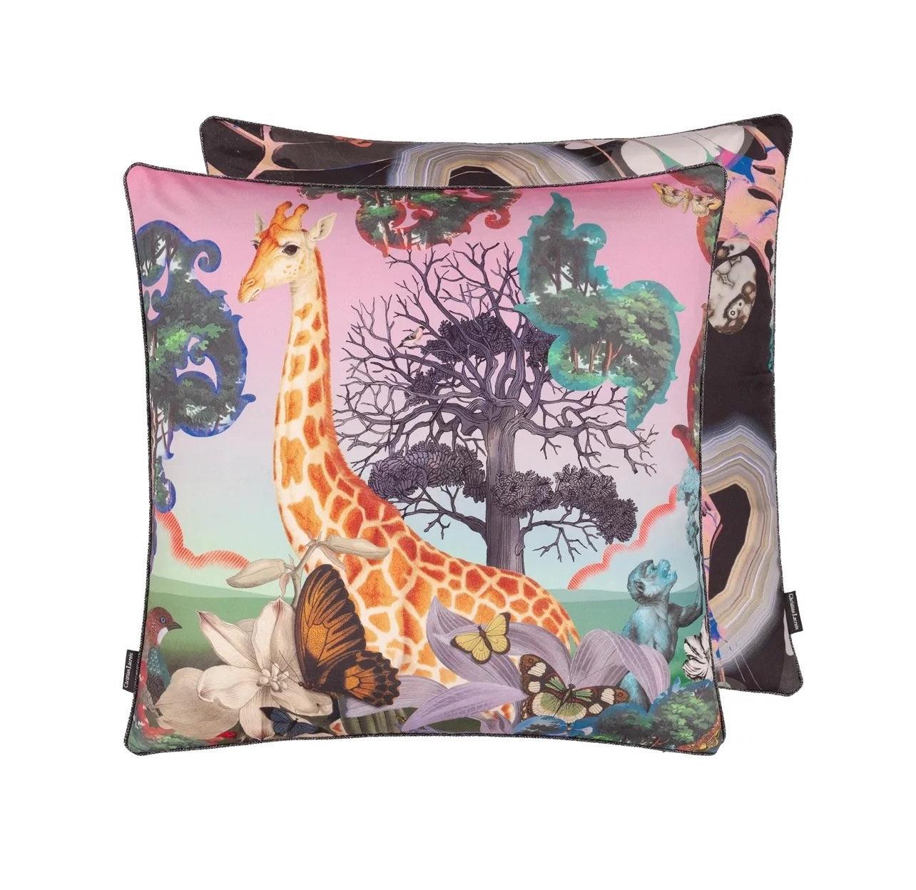 Poduszka dwustronna NOVAFRICA SUNRISE FLAMINGO bawełniana satyna Christian Lacroix Eye on Design