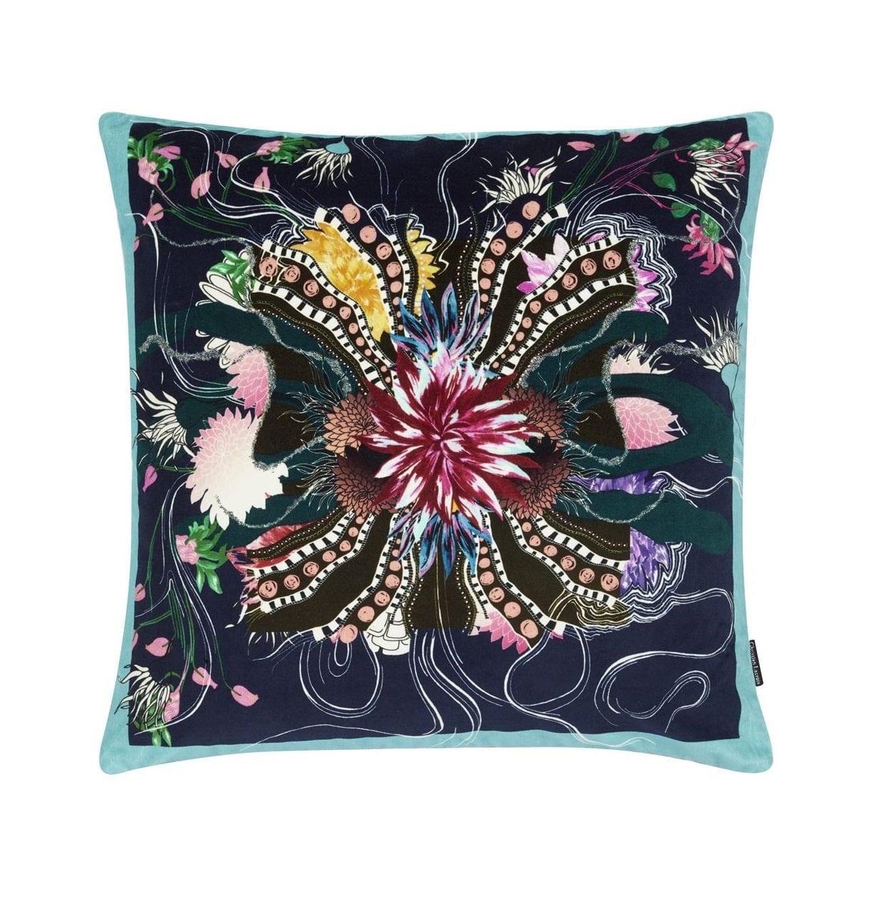 Poduszka dwustronna OCEAN BLOOMS RUISSEAU bawełniana satyna Christian Lacroix Eye on Design