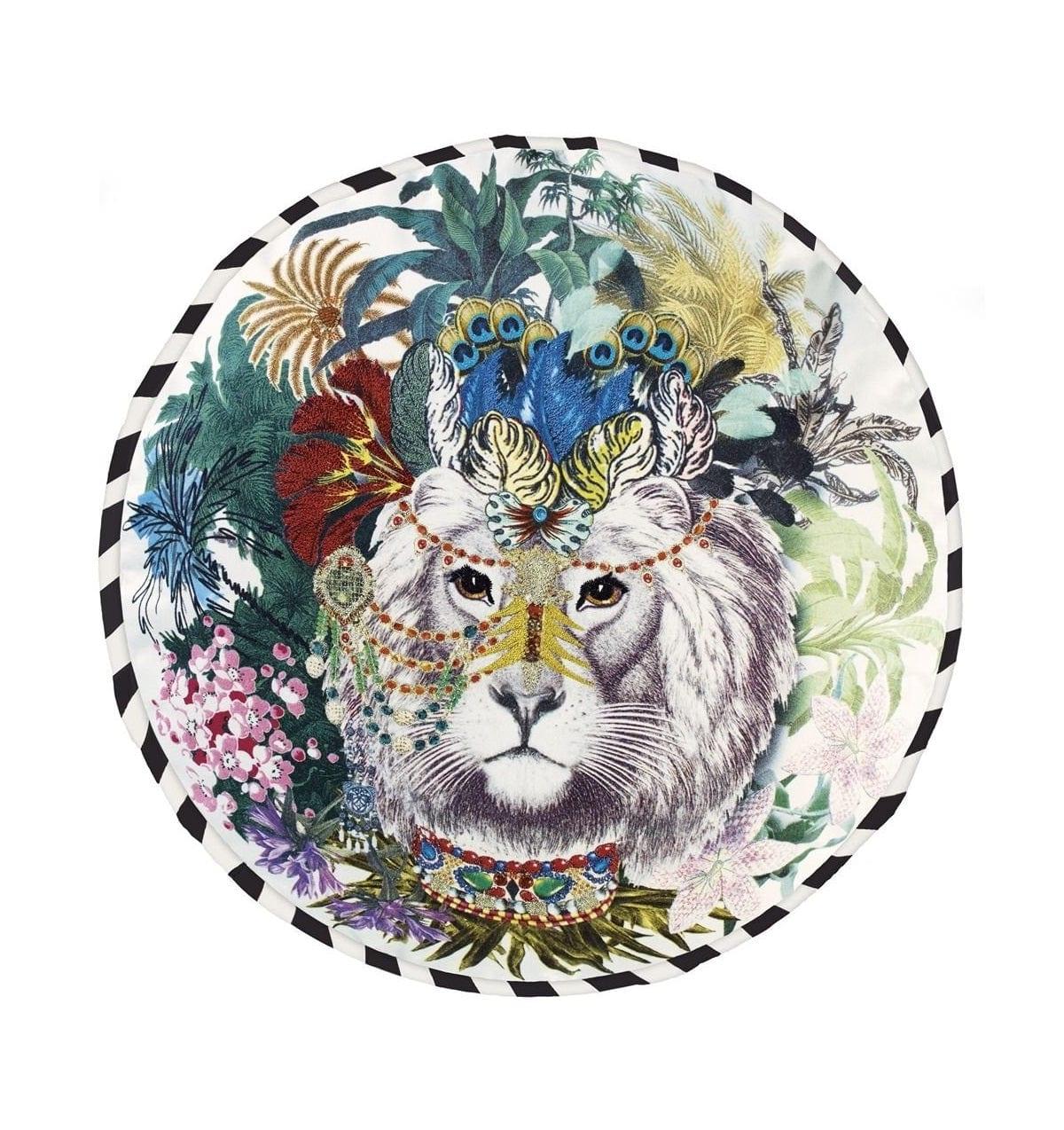 Poduszka JUNGLE KING OPIAT bawełniana satyna Christian Lacroix Eye on Design