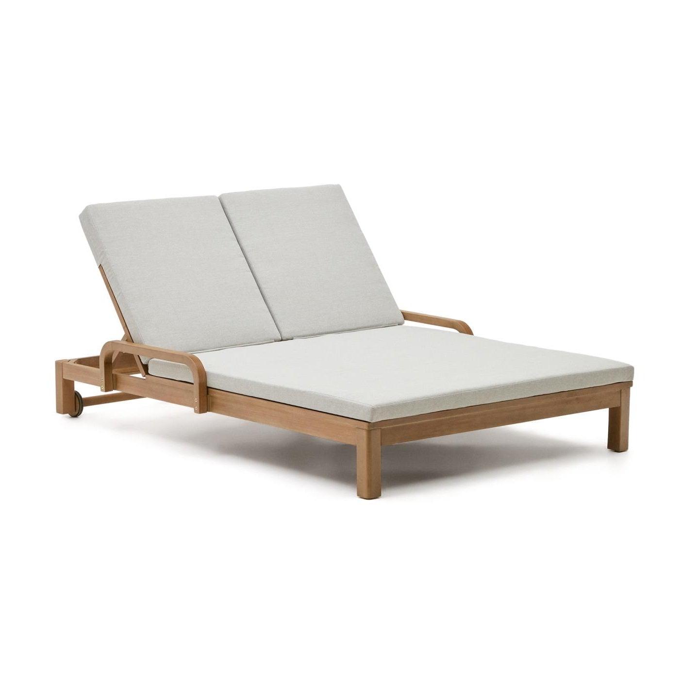 Podwójny leżak ogrodowy SONSAURA lite drewno eukaliptusowe La Forma Eye on Design
