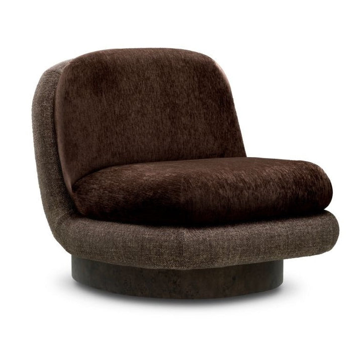 GALIANO Brown Swivel Armchair