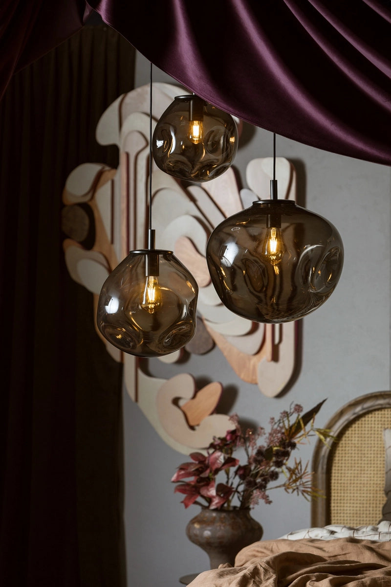 AVIA pendant lamp smoky black with black finish