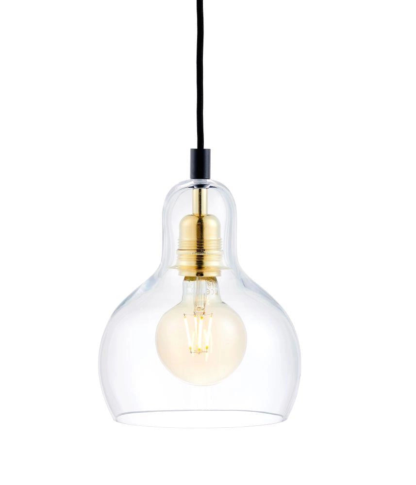 LONGIS I transparent pendant lamp with gold