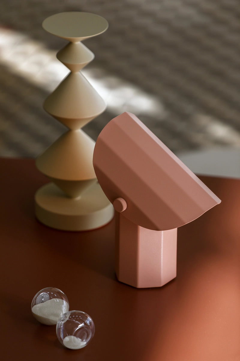 Tragbare Lampe APOLIN gebrochenes Rosa